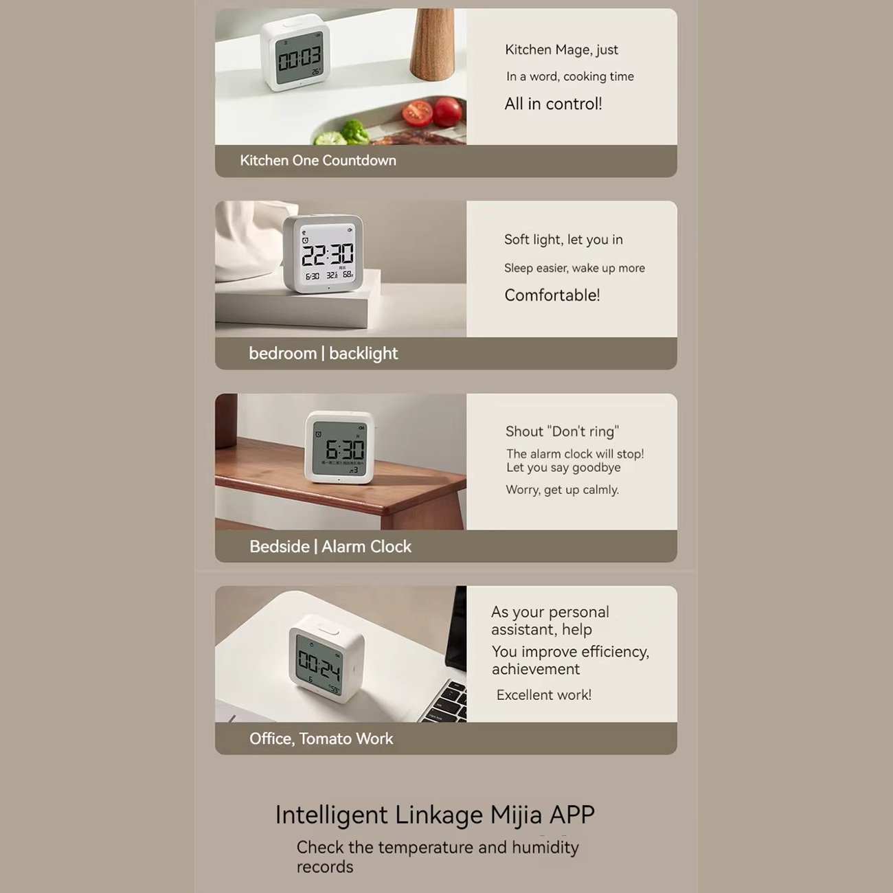 ساعت زنگدار صوتی هوشمند شیائومی MHO-A301