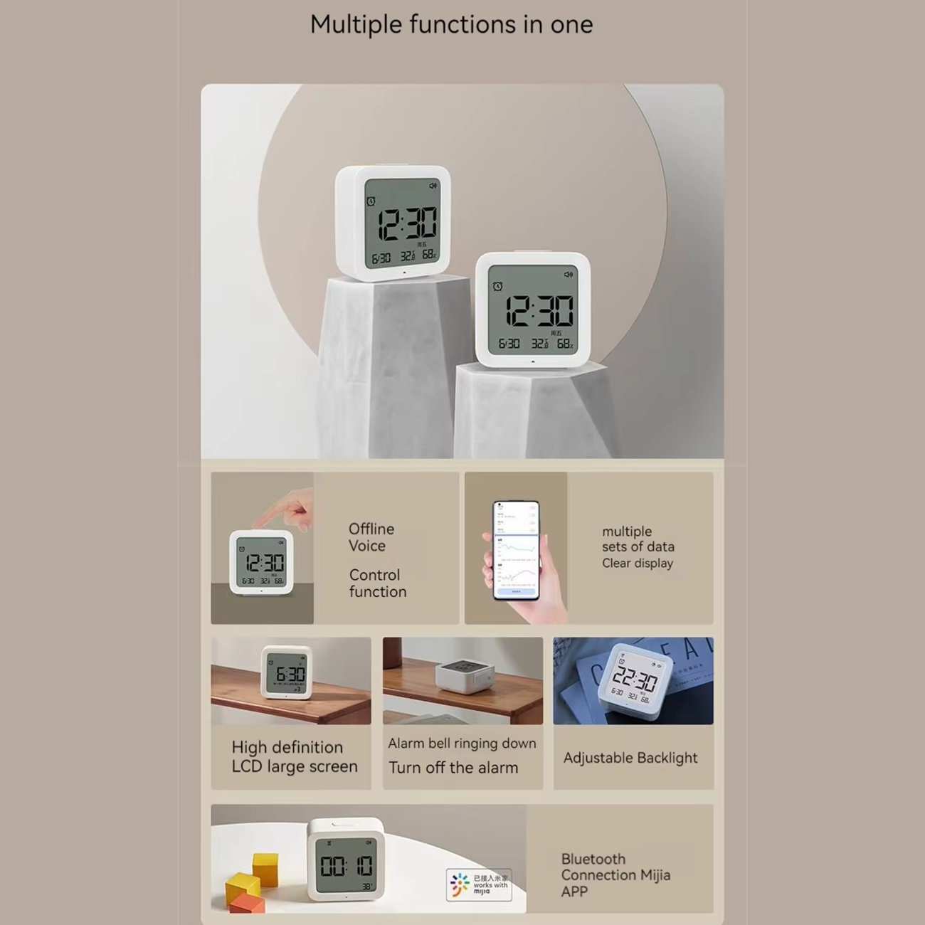 ساعت زنگدار صوتی هوشمند شیائومی MHO-A301