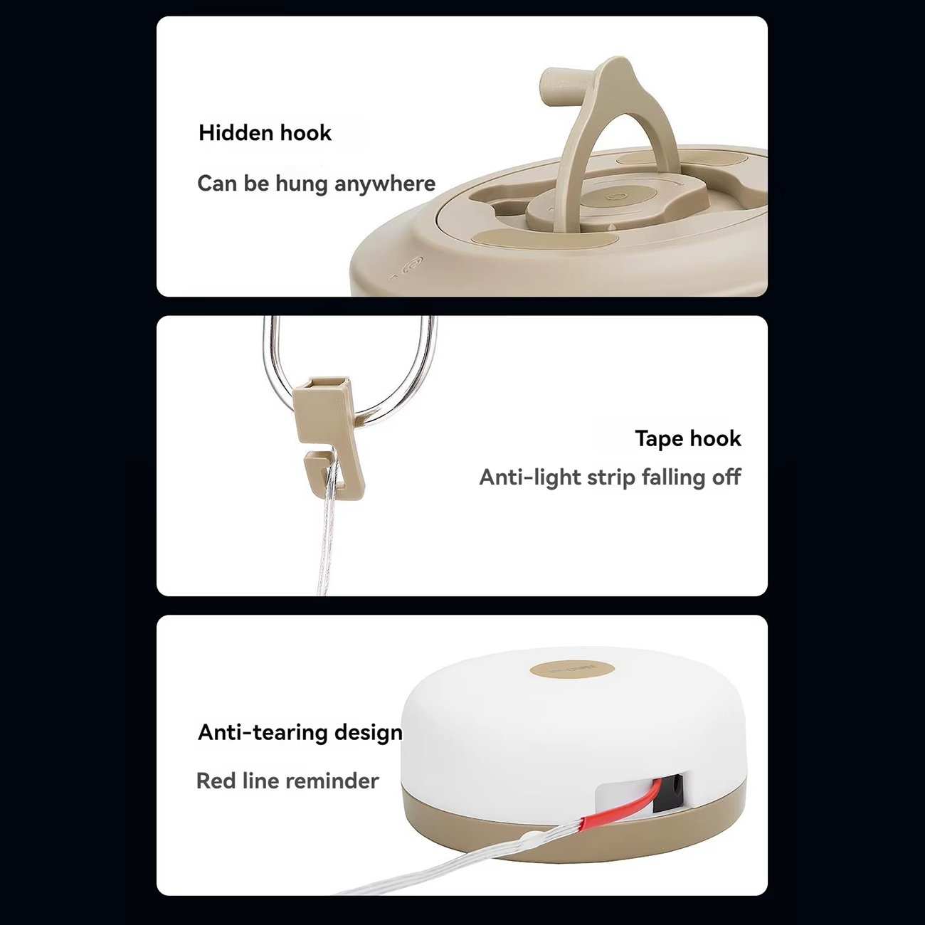 ریسه و لامپ شارژی کمپینگ 12 متری حساس به صدا نکستول شیائومی Xiaomi Nextool NE20363