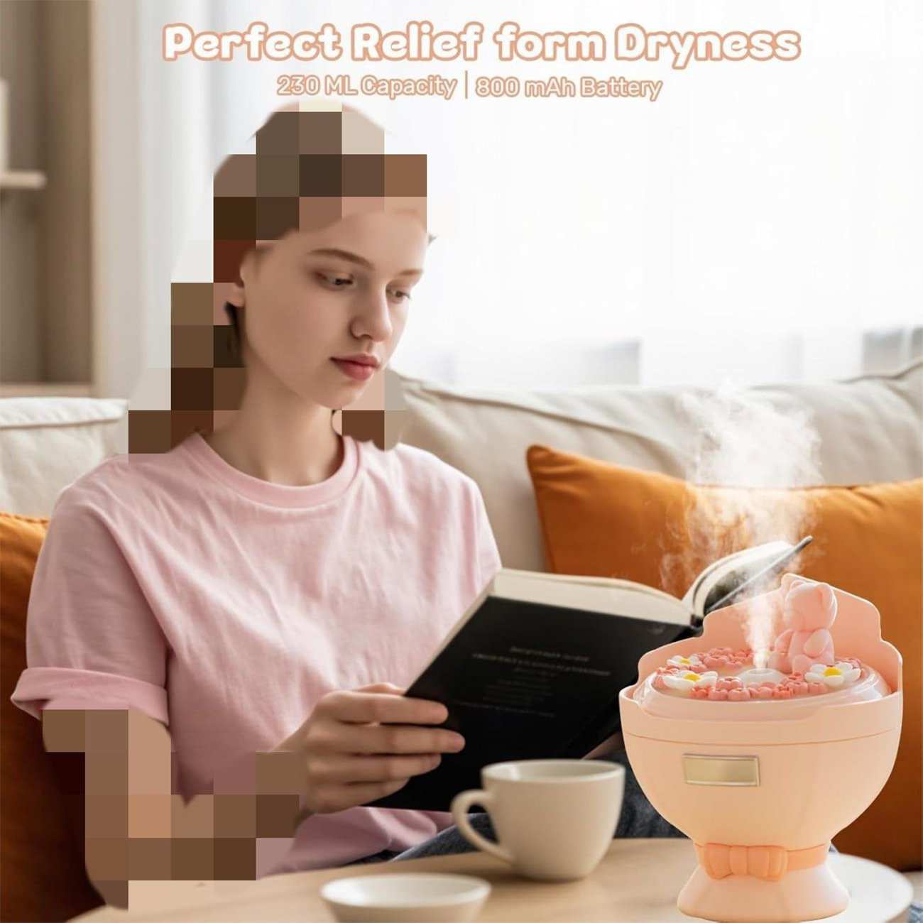 دستگاه بخور سرد و خوشبوکننده شارژی J228 با چراغ خواب ملایم