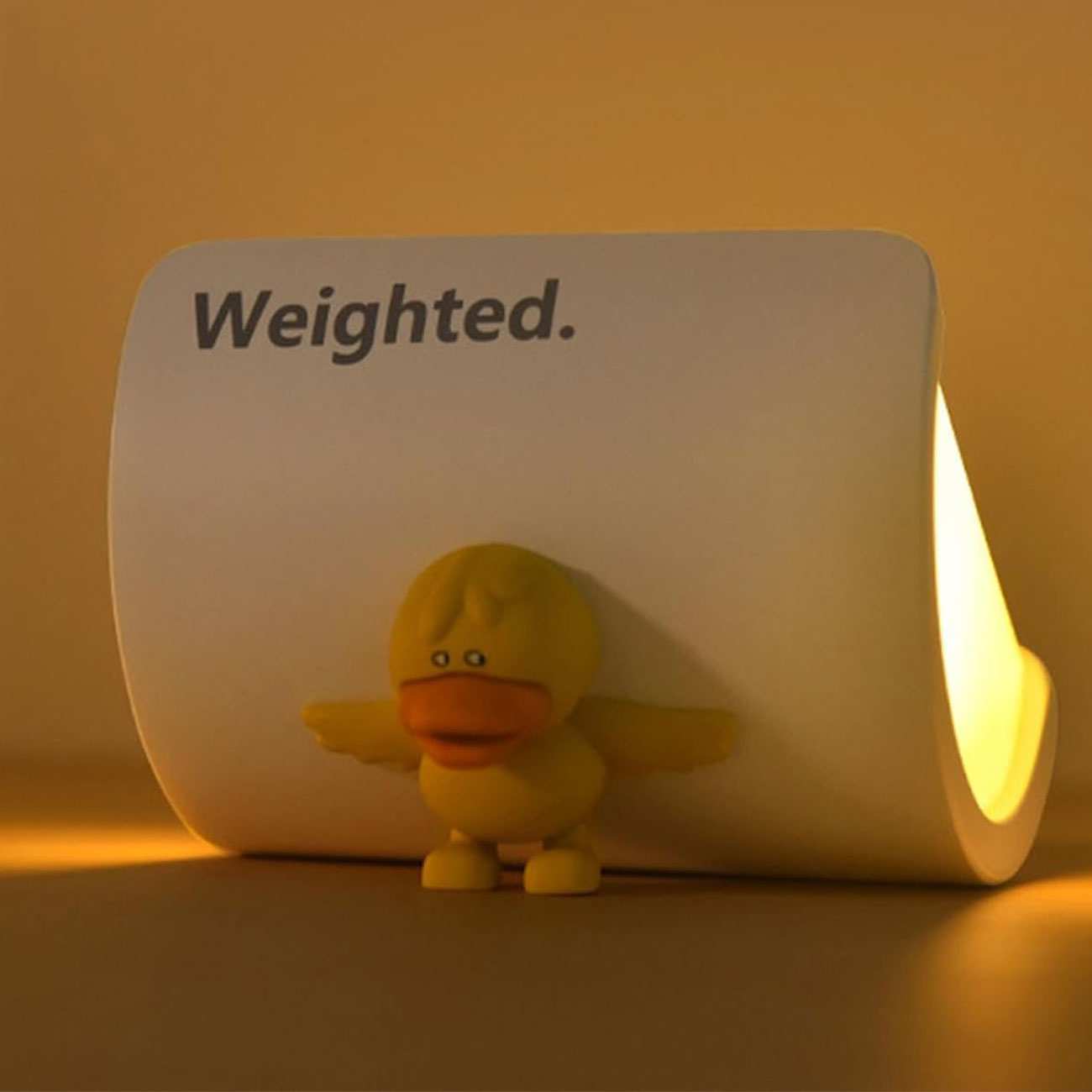 چراغ خواب فانتزی رومیزی شارژی LJC-223-C47 طرح اردک وزنهدار