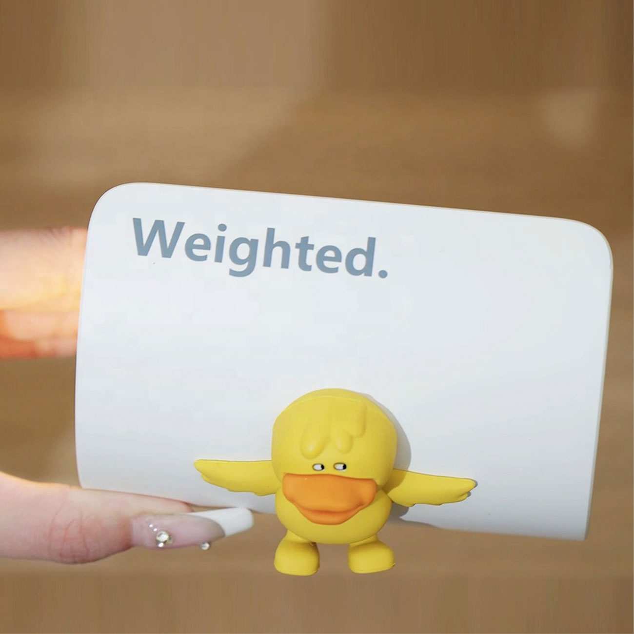 چراغ خواب فانتزی رومیزی شارژی LJC-223-C47 طرح اردک وزنهدار