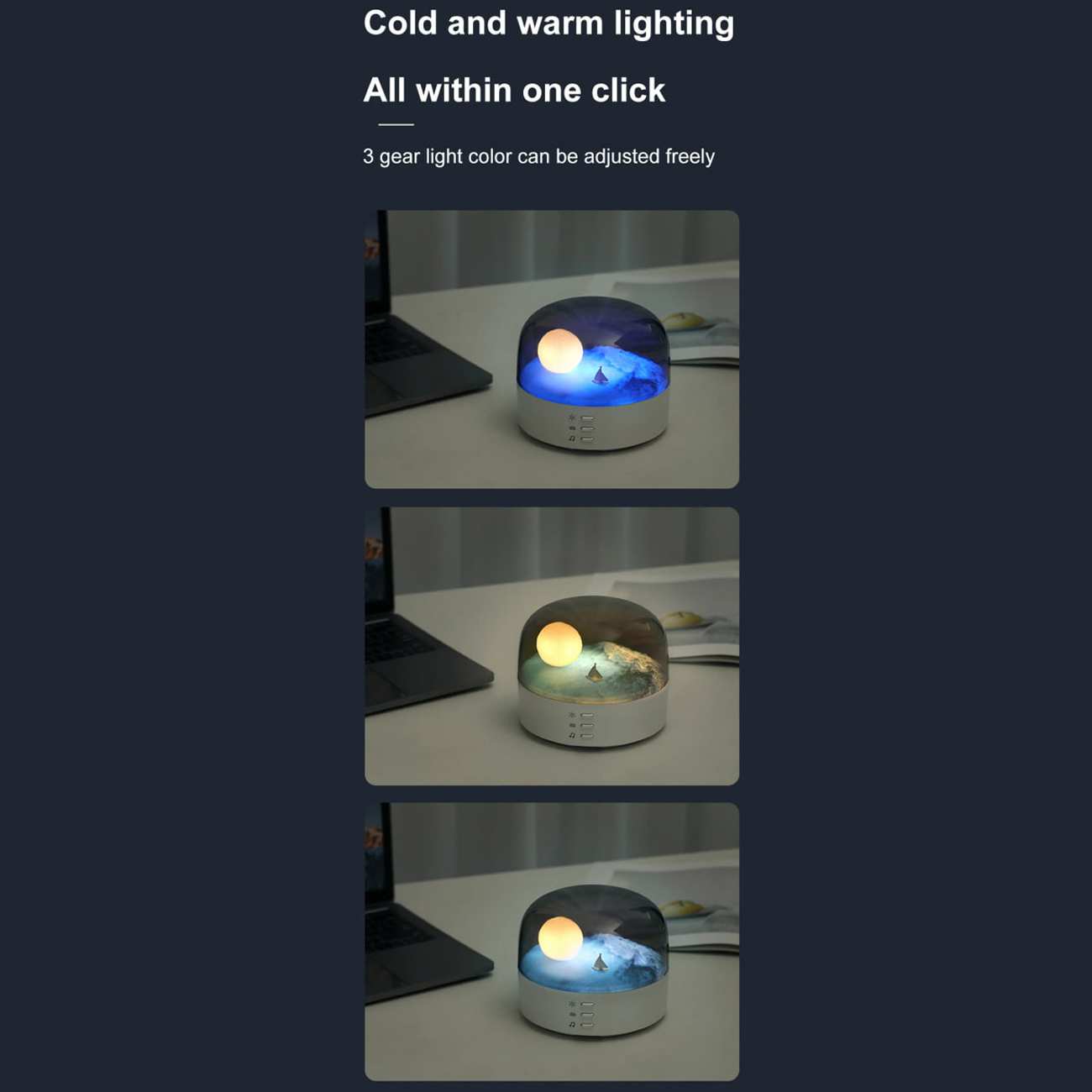 چراغ خواب رومیزی شارژی LJC-213 طرح ماه