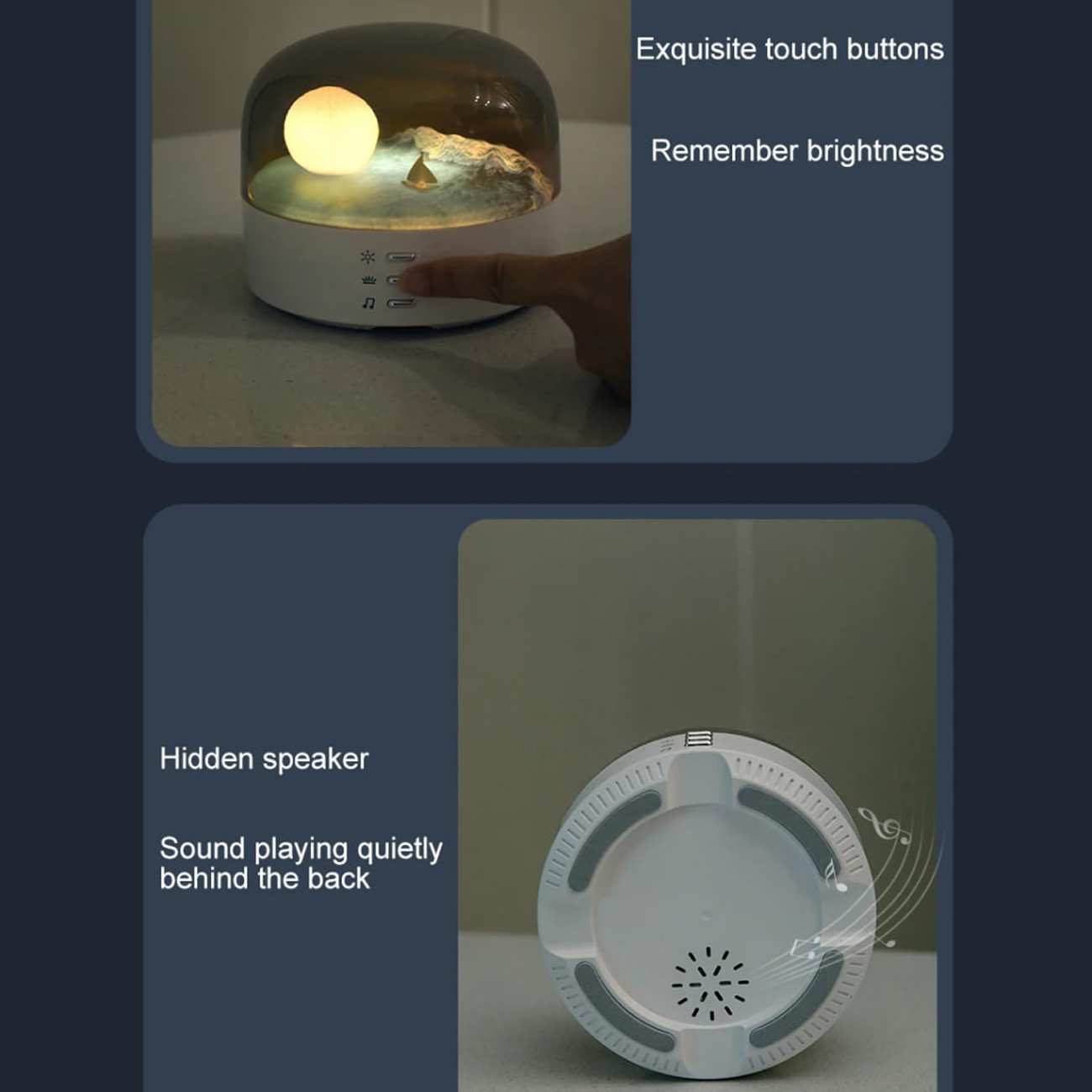 چراغ خواب رومیزی شارژی LJC-213 طرح ماه