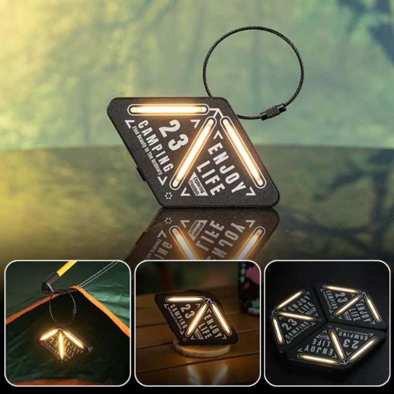 چراغ شارژی و لامپ کمپینگ هشدار قابل حمل YC-YD02