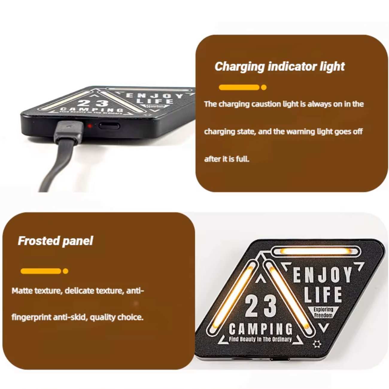 چراغ شارژی و لامپ کمپینگ هشدار قابل حمل YC-YD02