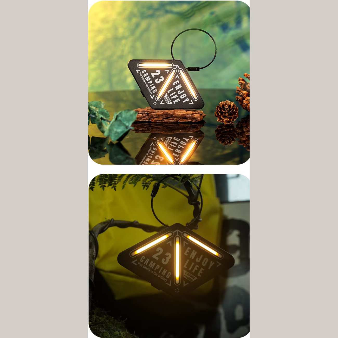 چراغ شارژی و لامپ کمپینگ هشدار قابل حمل YC-YD02