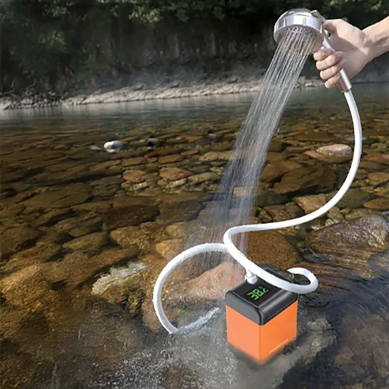 دوش حمام مسافرتی شارژی پورودو PD-LFST021-0G