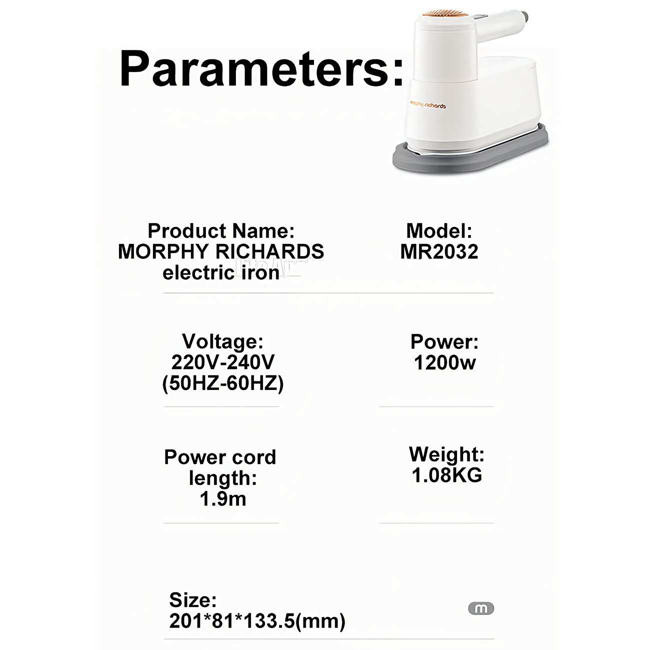 اتو بخار برقی و پرزگیر لباس مورفی ریچاردز MR2032