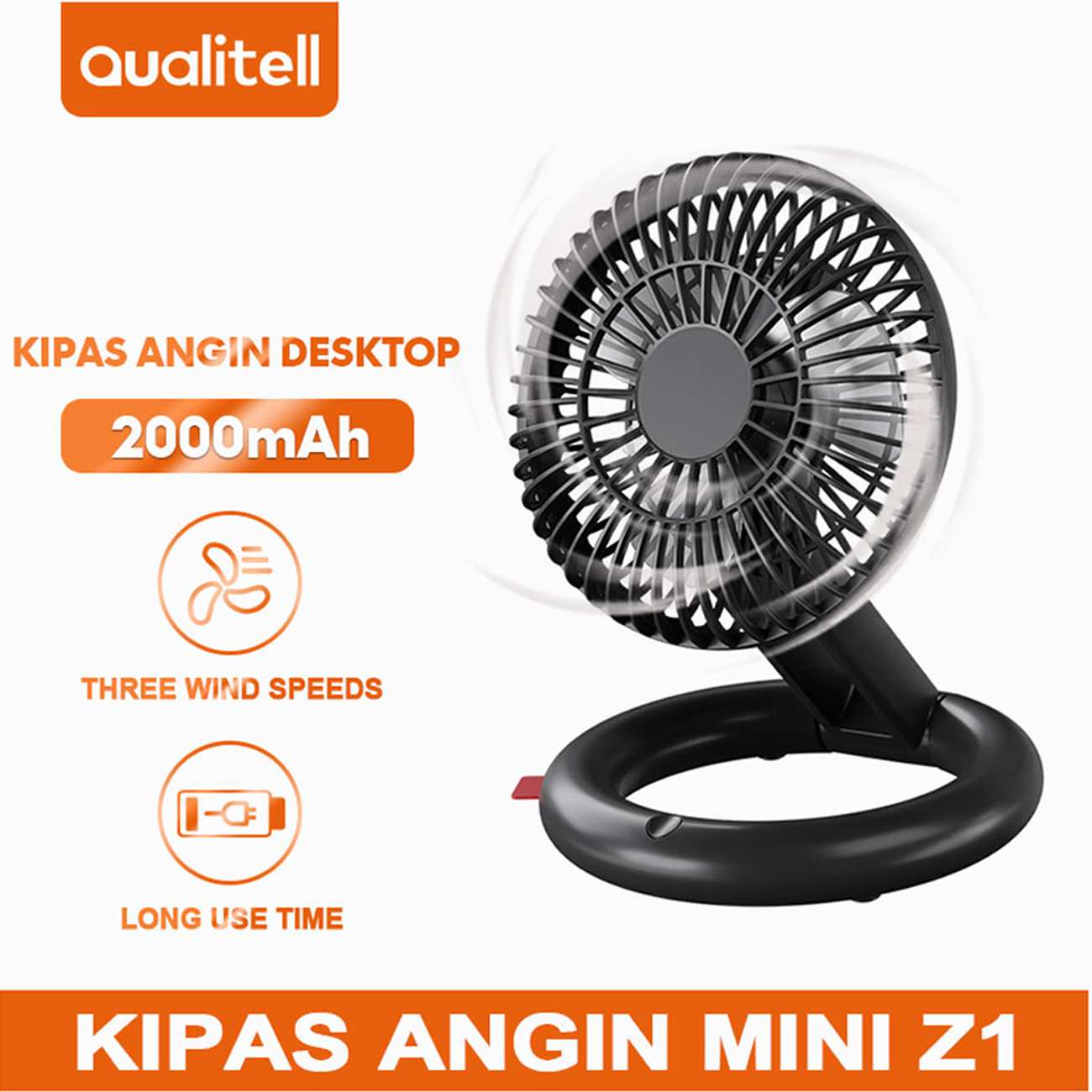 پنکه شارژی چند منظوره قابل حمل کوالیتل Z1