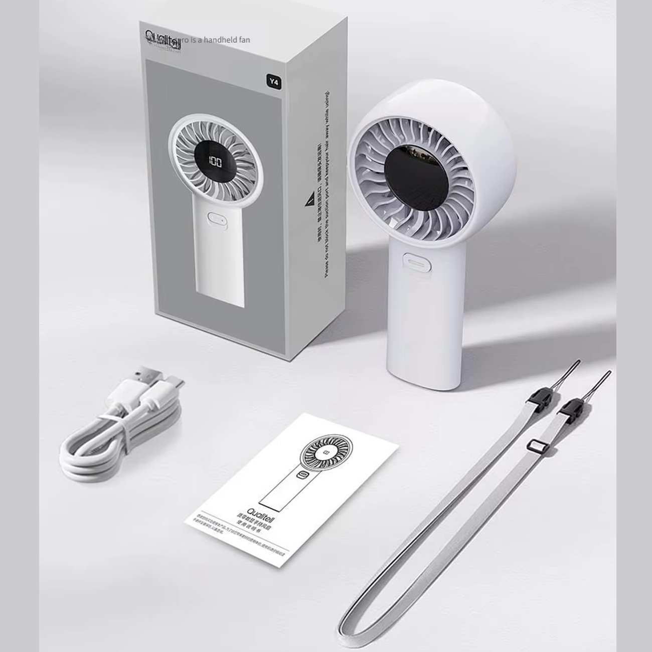 پنکه شارژی دستی دیجیتالی کوالیتل Qualitell Y4