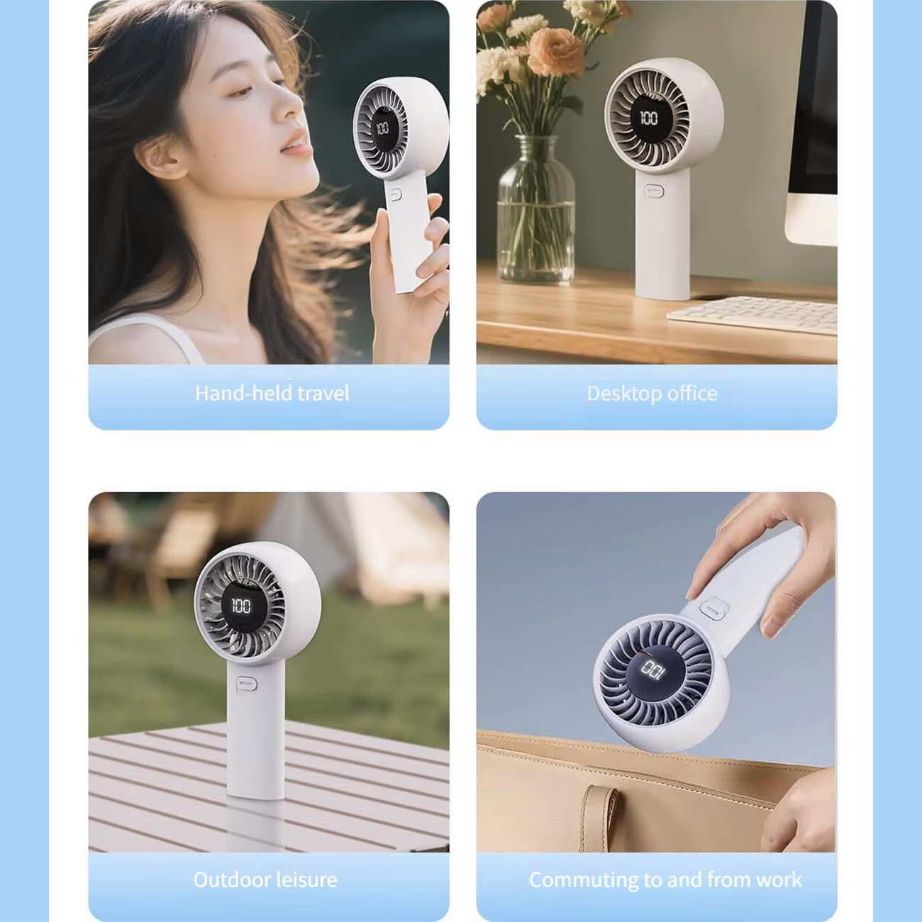 پنکه شارژی دستی دیجیتالی کوالیتل Qualitell Y4