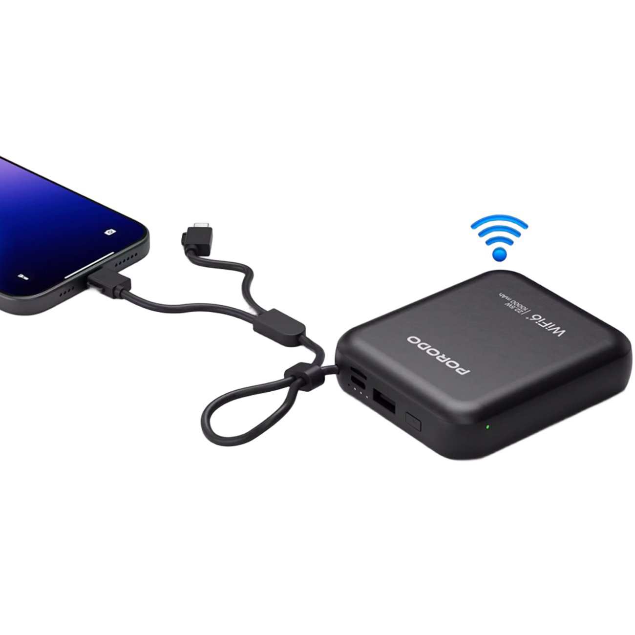 مودم همراه 4G LTE و پاوربانک 10000 با توان 22.5 وات پورودو PD-PBFCH064-BK