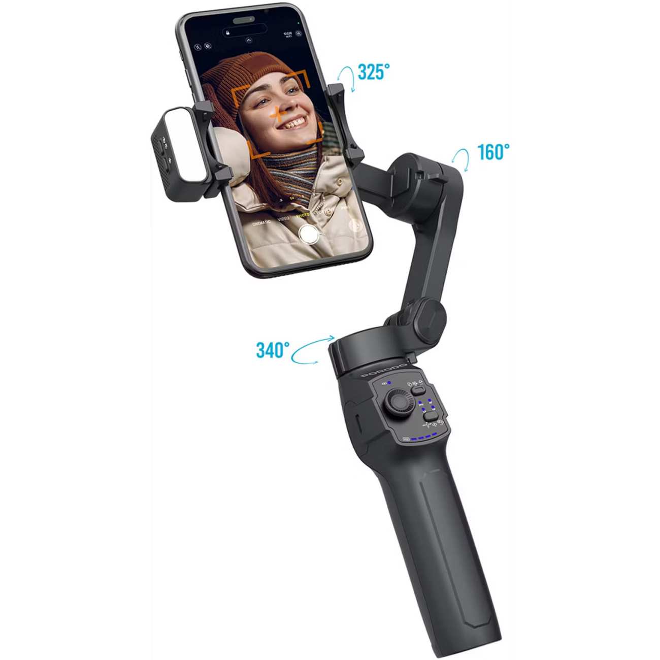 گیمبال گوشی سه محوره همراه با نور مگنتی پورودو LFST127