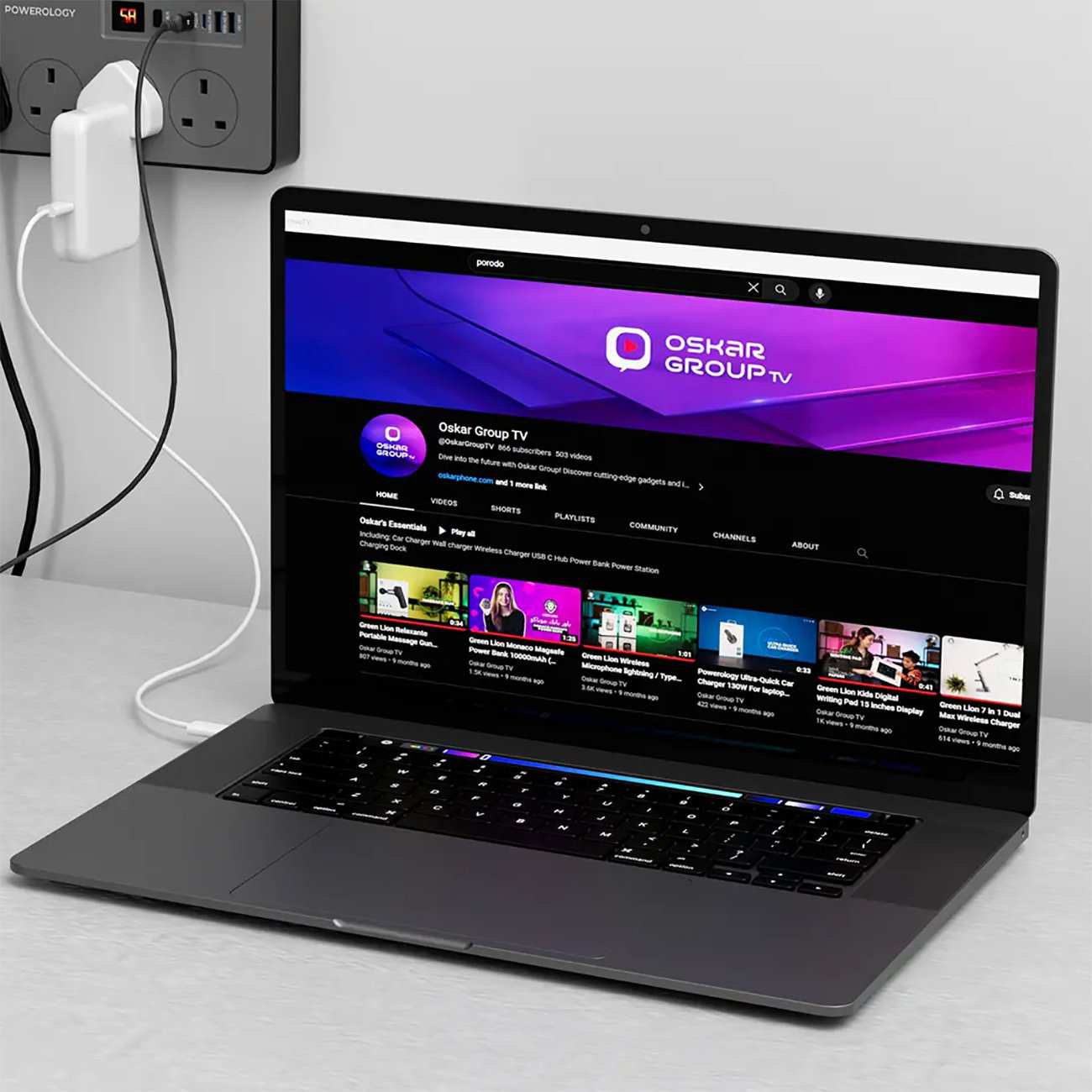 چند راهی 4 سوکت 2990 وات، 2 یو اس بی 18 وات و 2 تایپ سی 20 وات پاورولوژی Powerology PWCUQC045BK