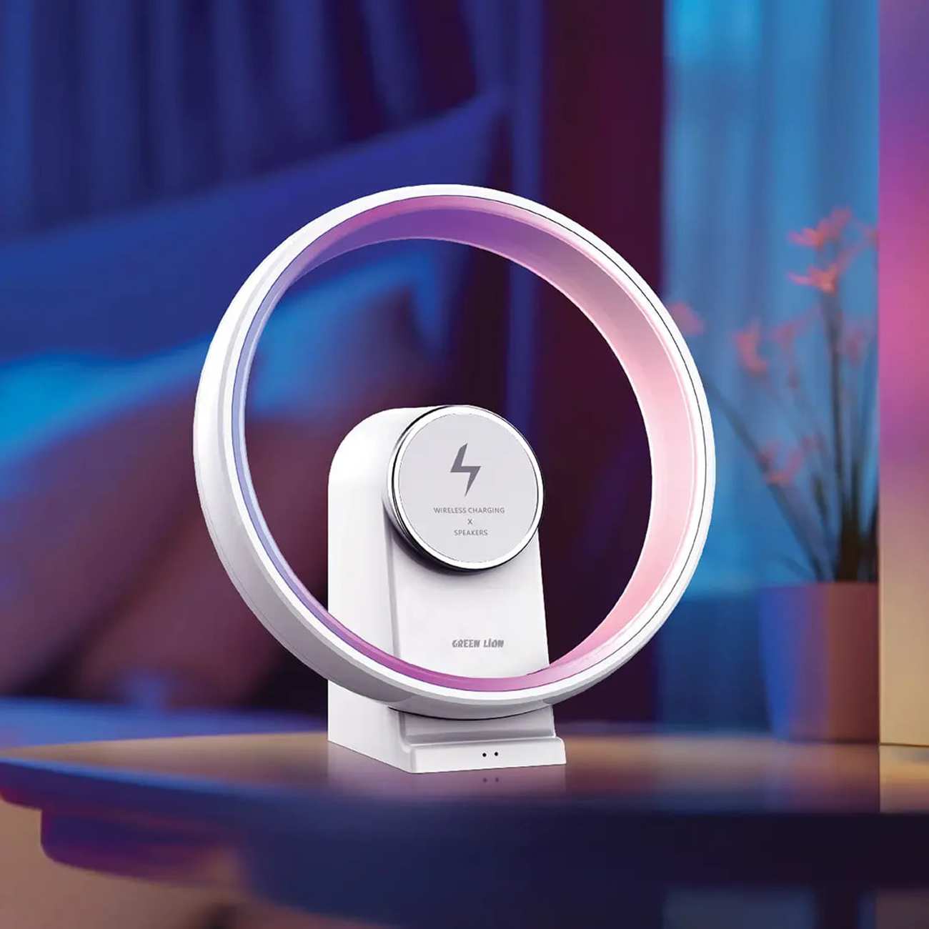 اسپیکر بلوتوث، چراغ خواب و شارژر وایرلس گرین لاین Green Lion GNJPTRLMPWH