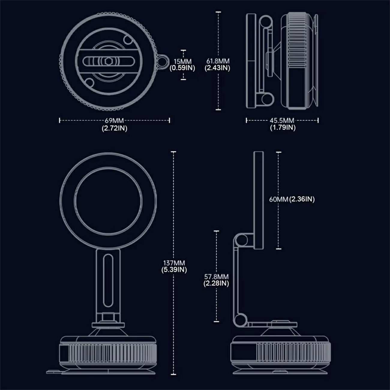 هولدر موبایل مکشی مگنتی خودرو بونروی X54