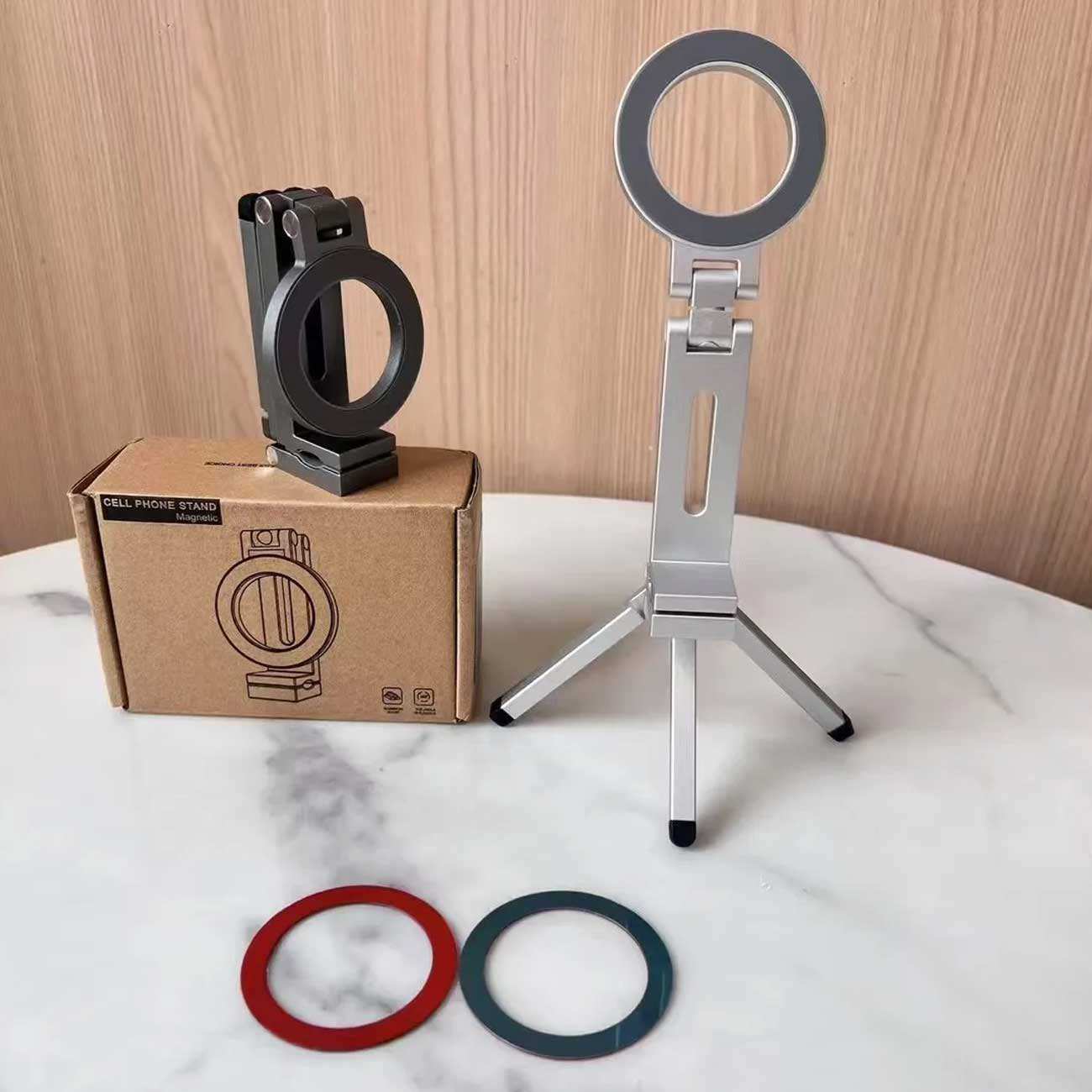 هولدر مگنتی تاشو رومیزی بونروی E01S با قابلیت اتصال به لبه میز و تخت