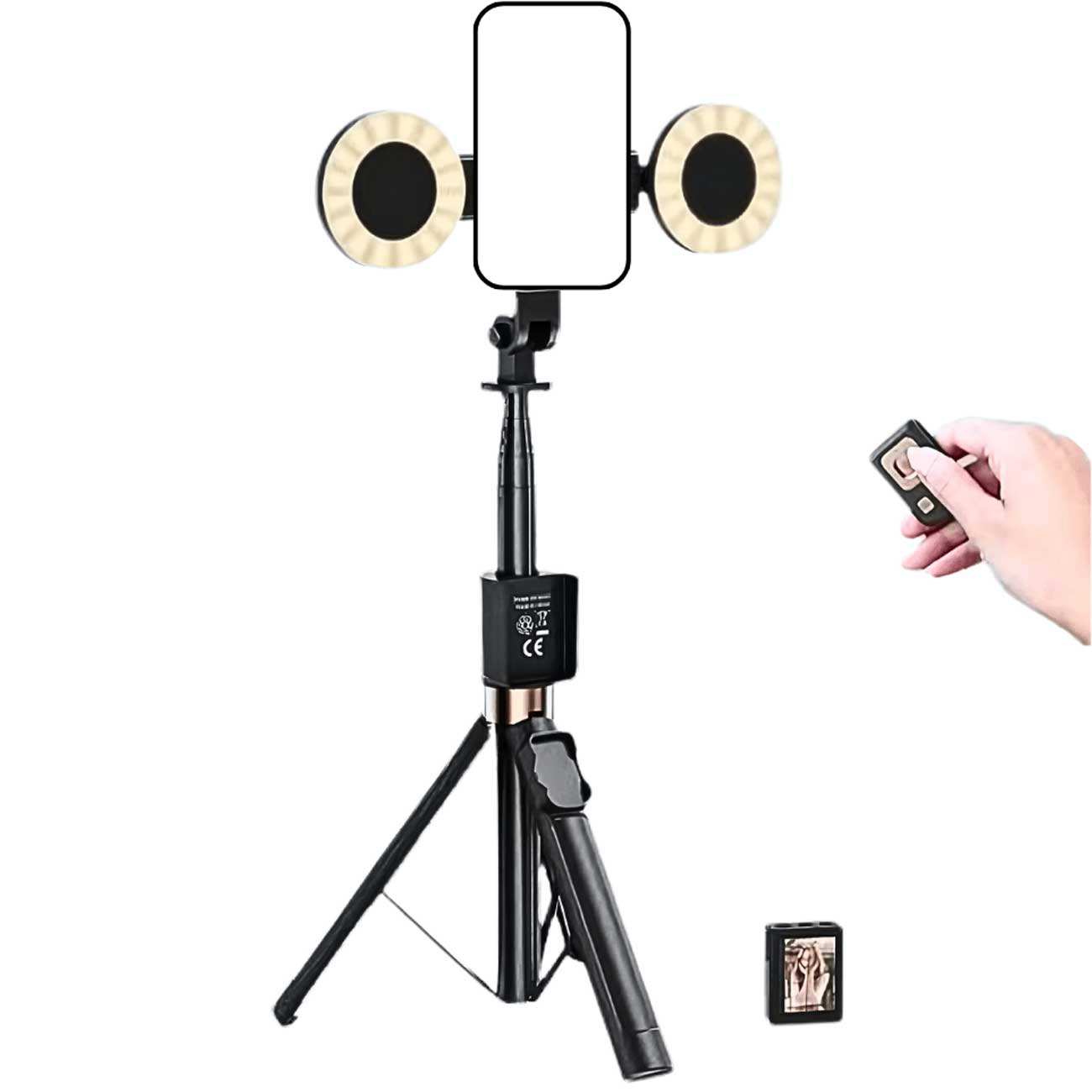 مونوپاد چراغدار و پایه نگهدارنده گوشی موبایل ایکس او SS23