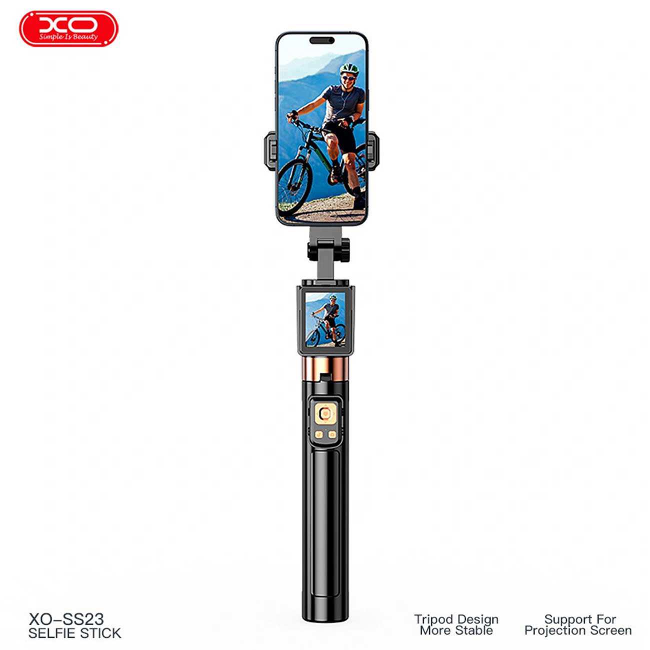 مونوپاد چراغدار و پایه نگهدارنده گوشی موبایل ایکس او SS23