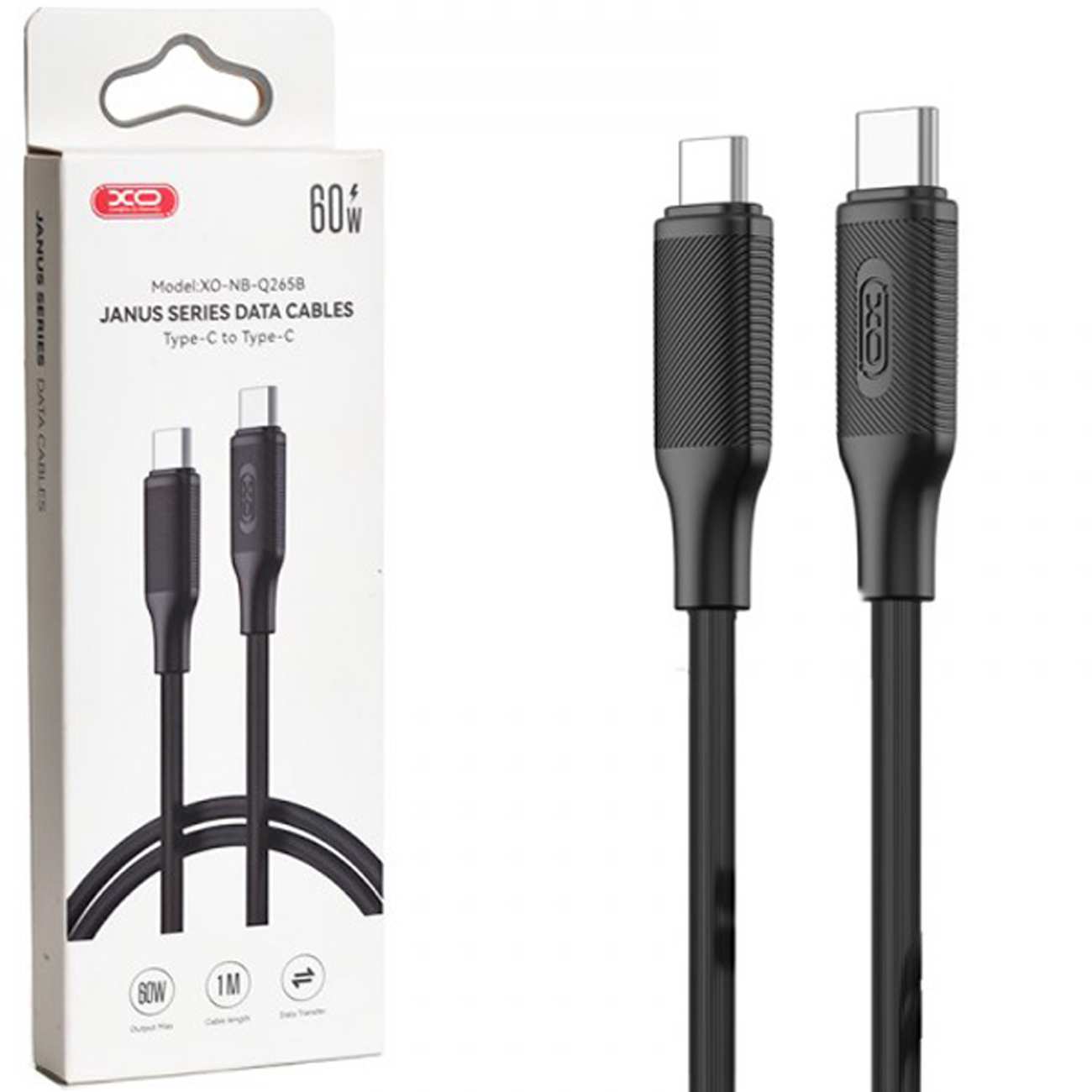کابل تایپ سی به تایپ سی 60 وات یک متری ایکس او XO NB-Q265B