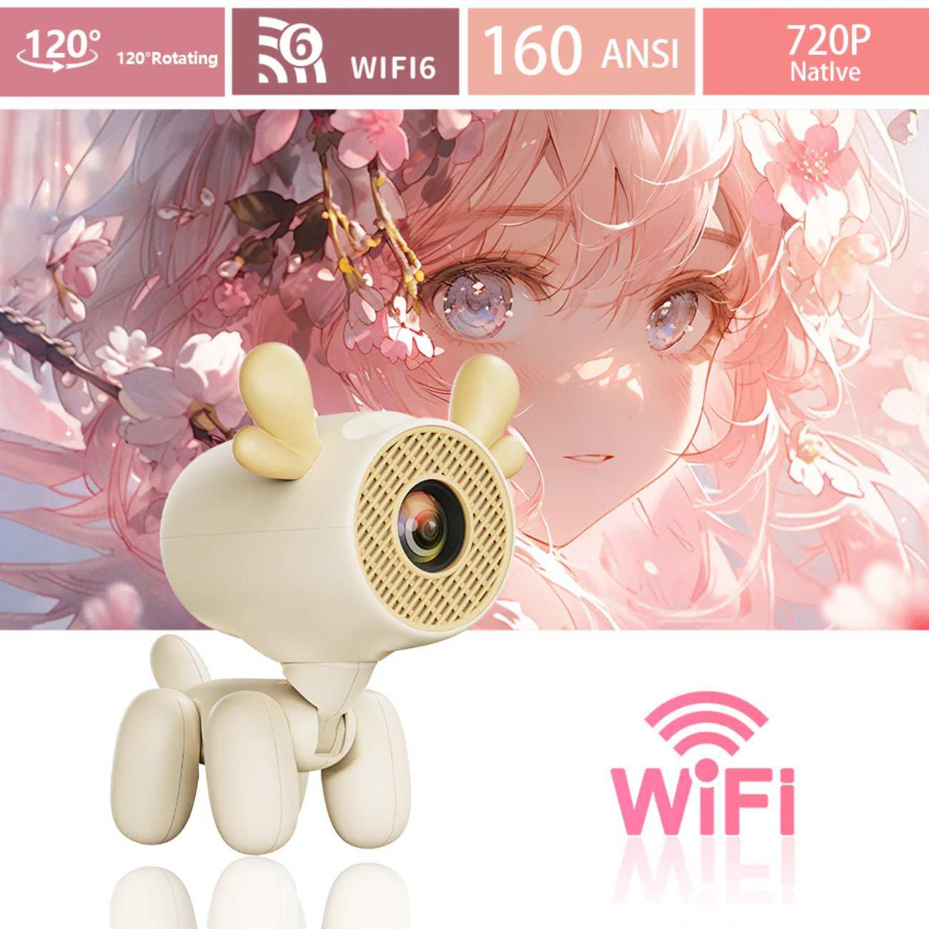 مینی ویدئو پروژکتور هوشمند قابل حمل JY320LI