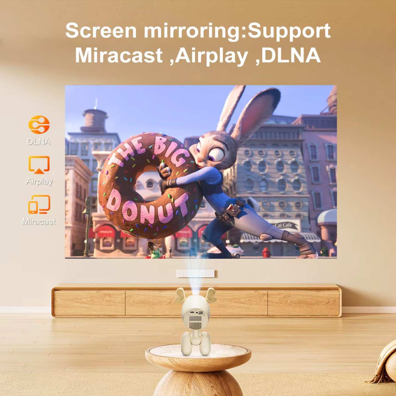 مینی ویدئو پروژکتور هوشمند قابل حمل JY320LI