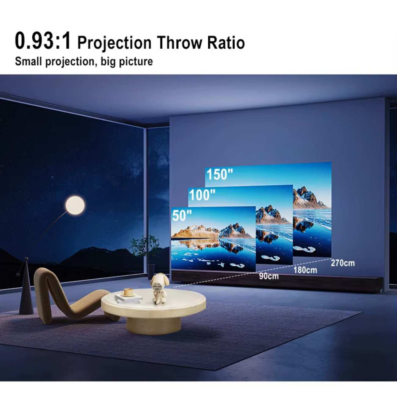 مینی ویدئو پروژکتور هوشمند قابل حمل JY320LI