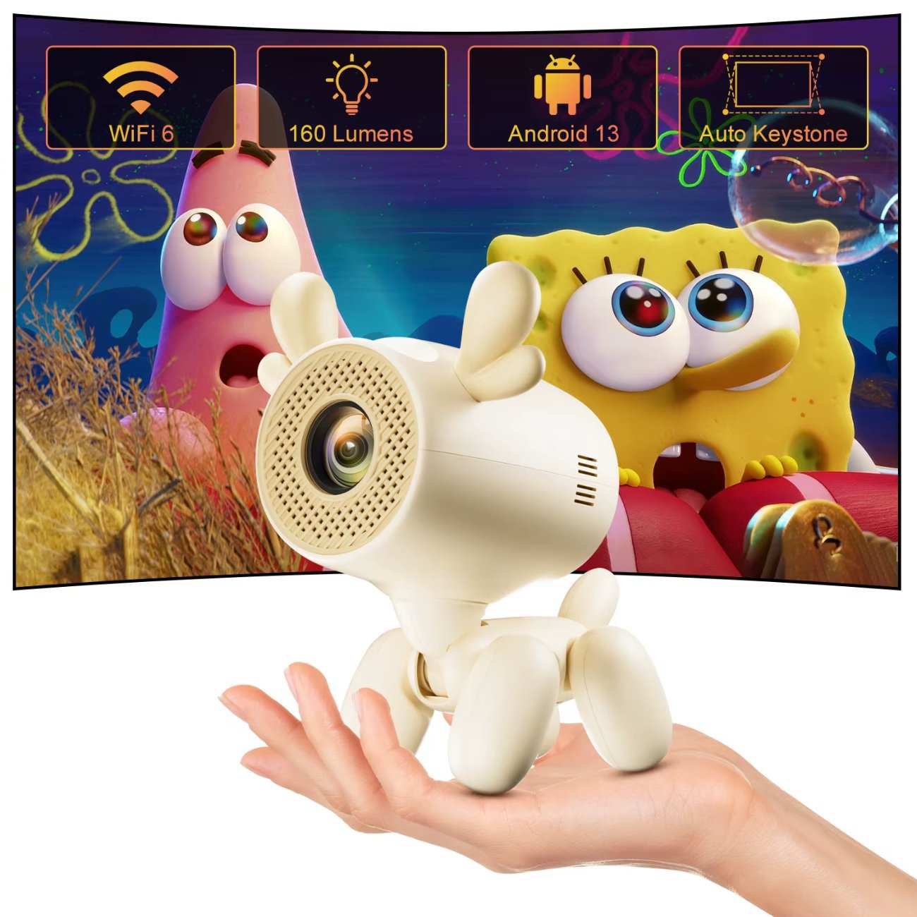 مینی ویدئو پروژکتور هوشمند قابل حمل JY320LI