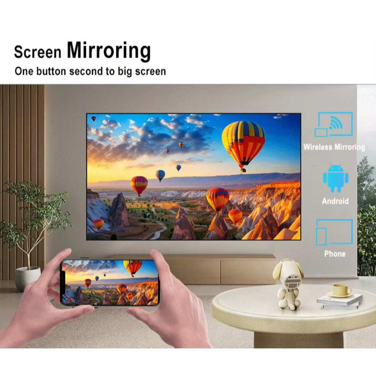 مینی ویدئو پروژکتور هوشمند قابل حمل JY320LI