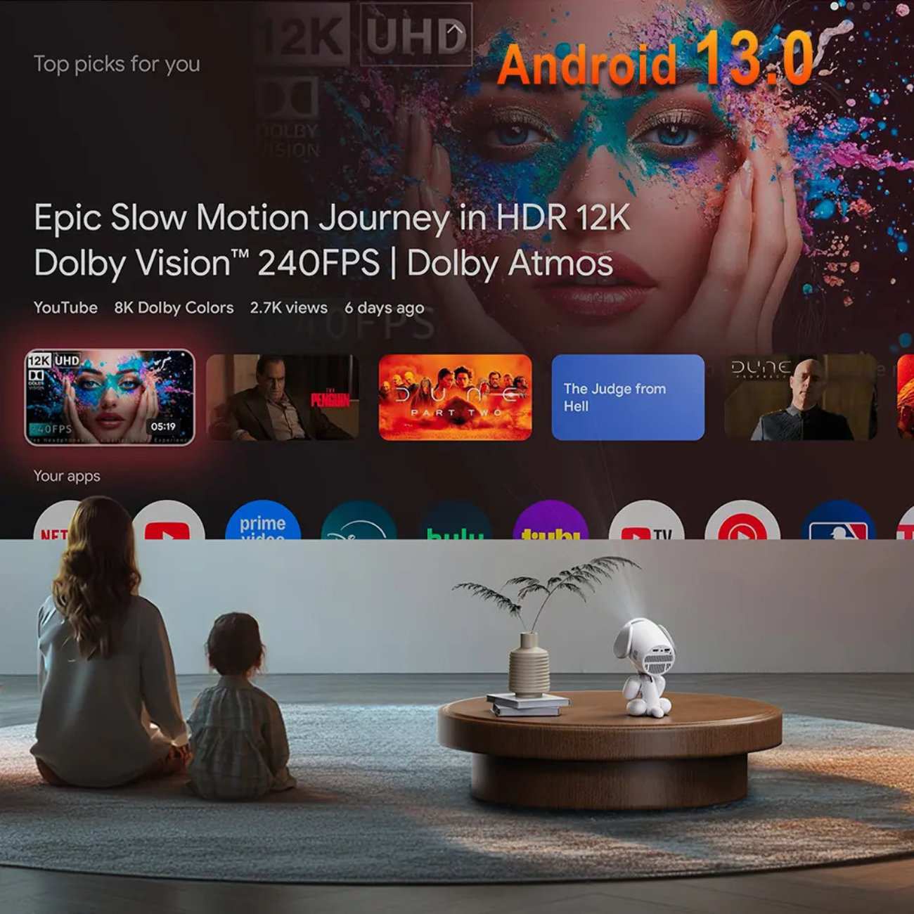 مینی ویدئو پروژکتور هوشمند قابل حمل JY320LI