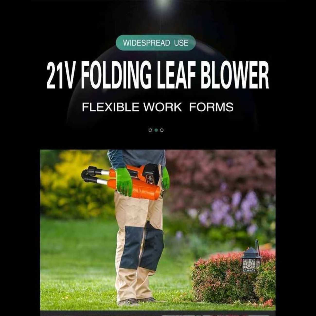 جت فن دمنده دسته دار تاشو شارژی قابل حمل CORDLESS LEAF BLOWER با باتری یدک