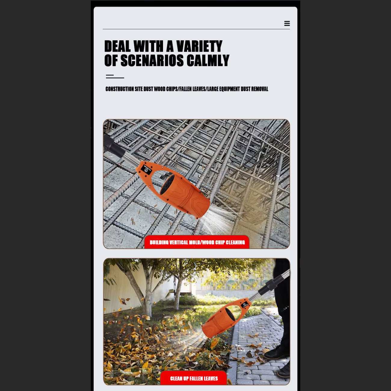 جت فن دمنده دسته دار تاشو شارژی قابل حمل CORDLESS LEAF BLOWER با باتری یدک