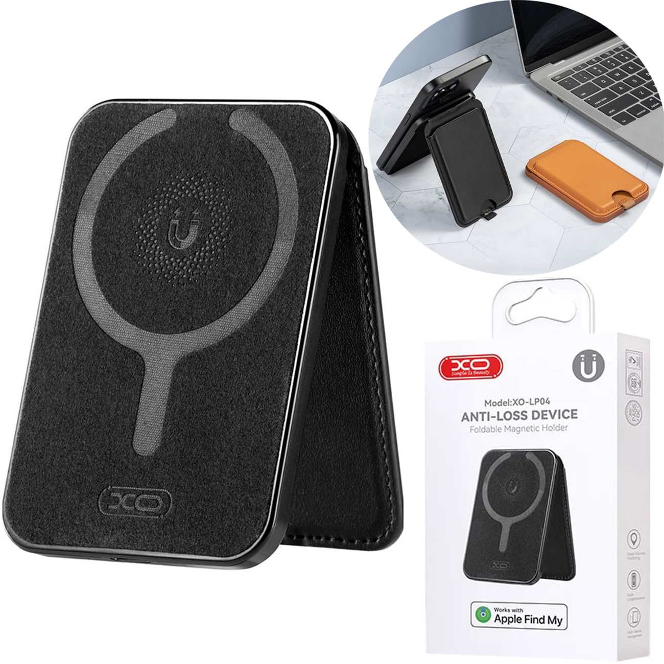 کیف کارت مگسیف گوشی آیفون و هولدر موبایل ایکس او XO LP04