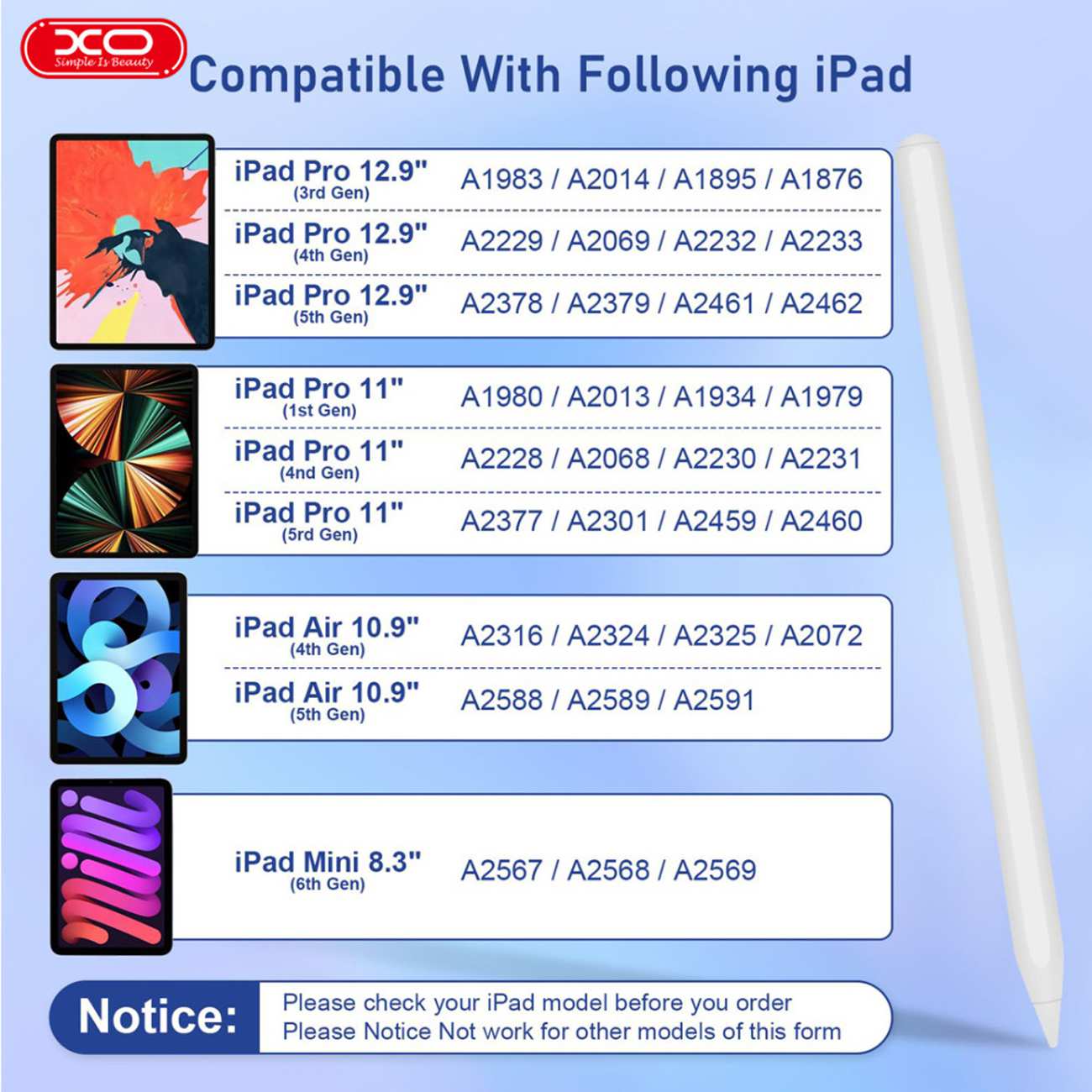 قلم لمسی آیپد ایکس او XO ST-05