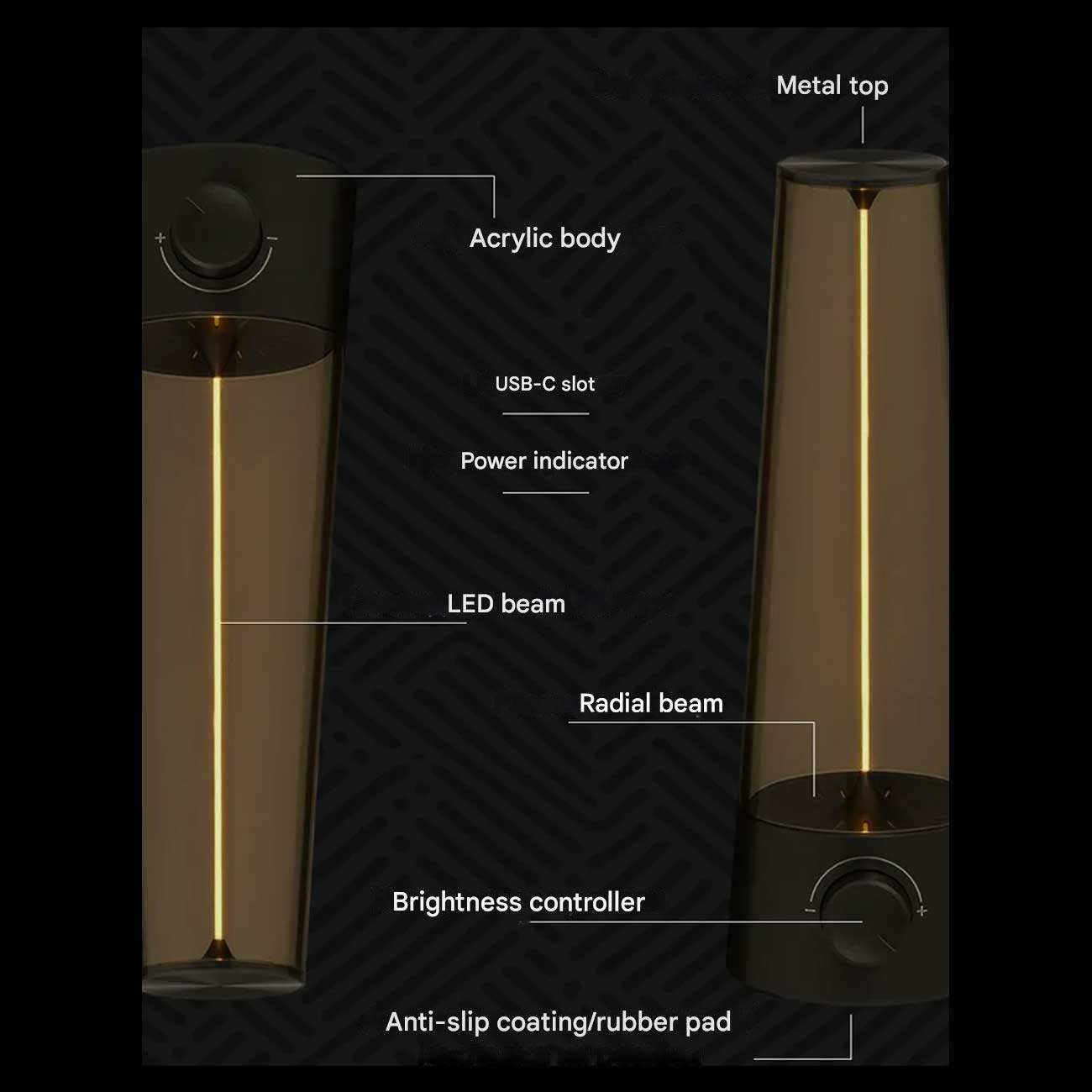 چراغ خواب خطی رومیزی شارژی WB-5