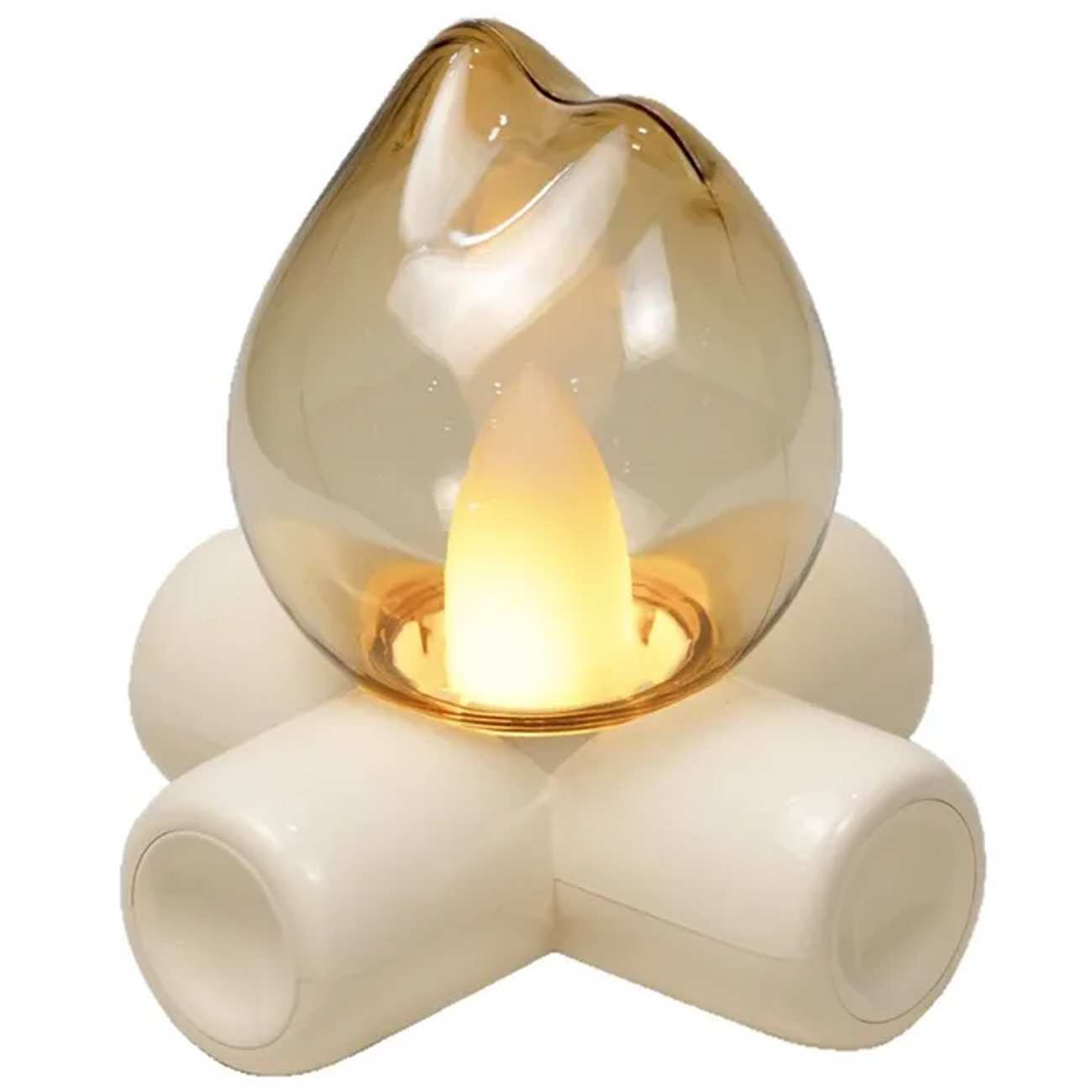 چراغ خواب فانتزی شارژی رومیزی QV-16 طرح شعله