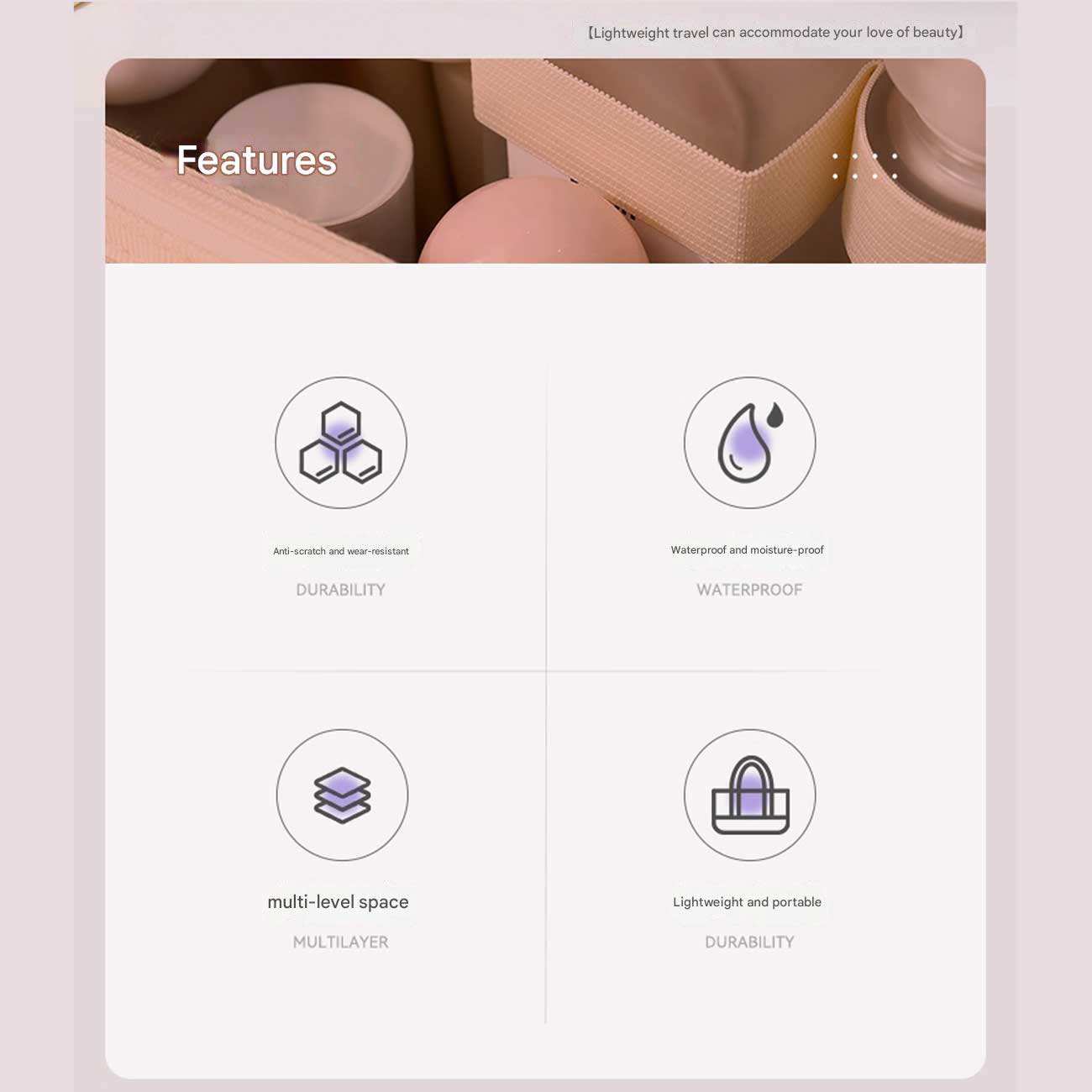 کیف لوازم آرایش مسافرتی جوردن و جودی jordan & judy pt073