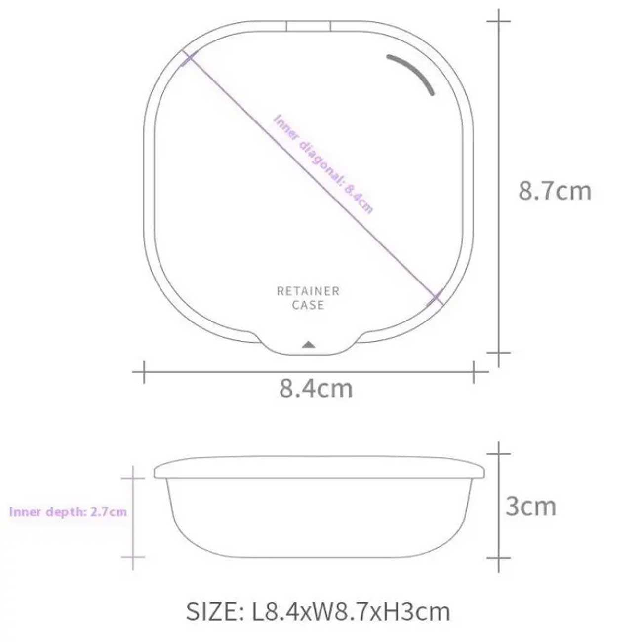 کیف نگهداری ارتودنسی نامرئی دندان جوردن و جودی Jordan & Judy U520