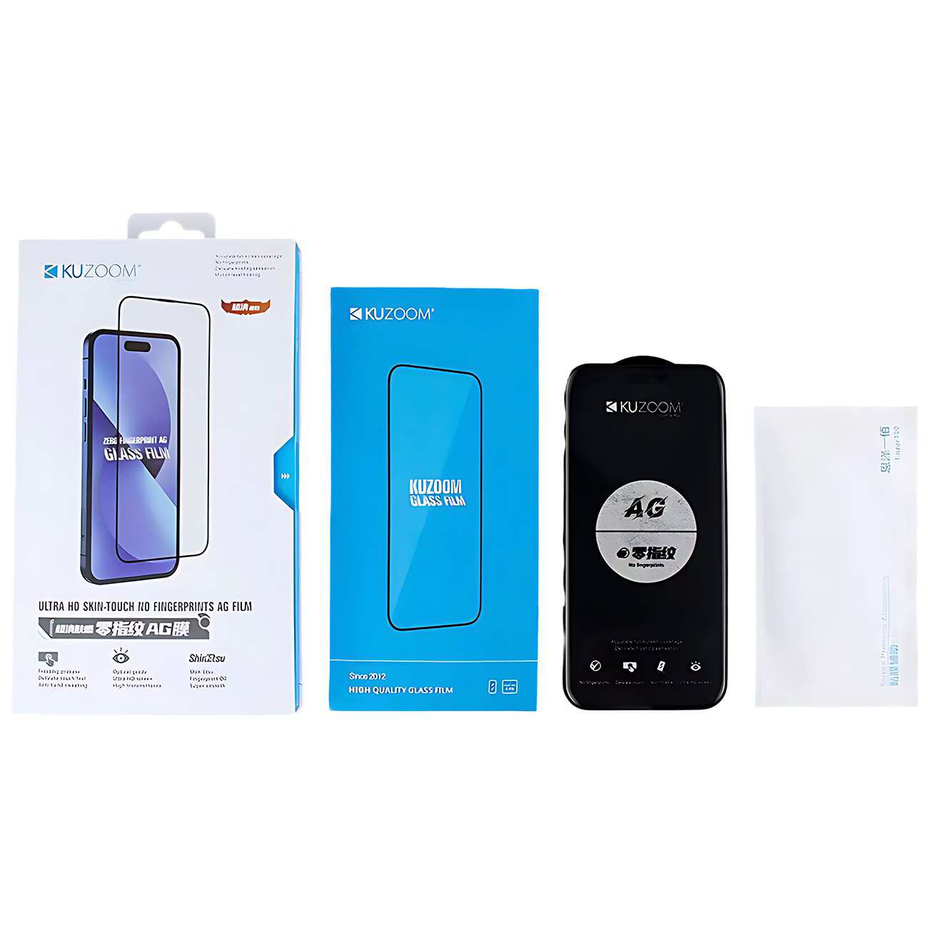 گلس گوشی آیفون 17 پرو کوزوم KUZOOM ULTRA HD ضدتعریق و بدون جاماندن اثر انگشت