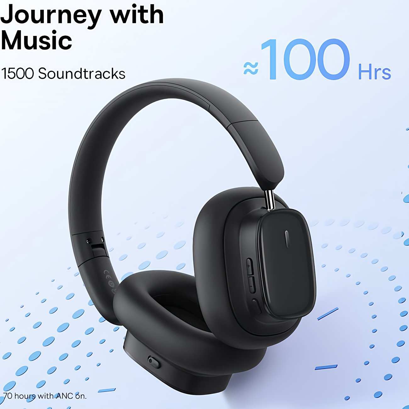 هدفون بلوتوثی 5.3 نویز کنسلینگ فعال بیسوس Baseus Bowie H1i