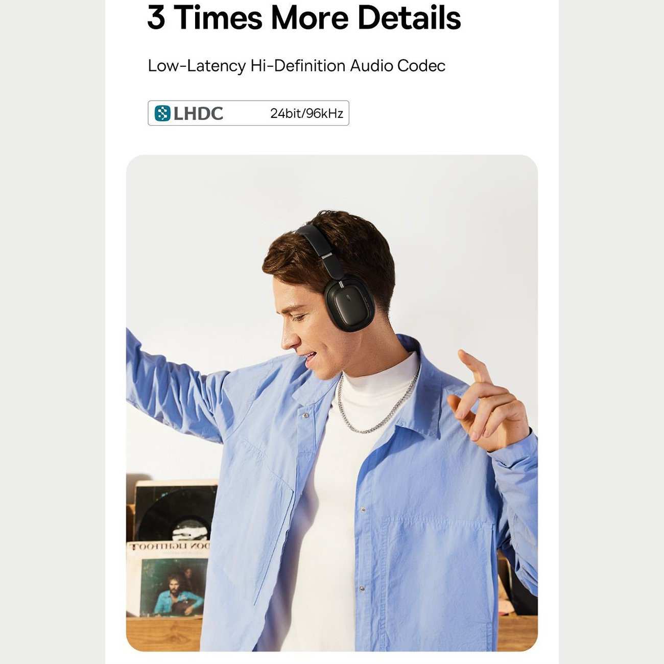 هدفون بلوتوثی 5.3 نویز کنسلینگ فعال بیسوس Baseus Bowie H1i