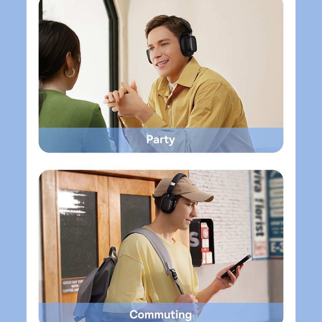 هدفون بلوتوثی 5.3 نویز کنسلینگ فعال بیسوس Baseus Bowie H1i