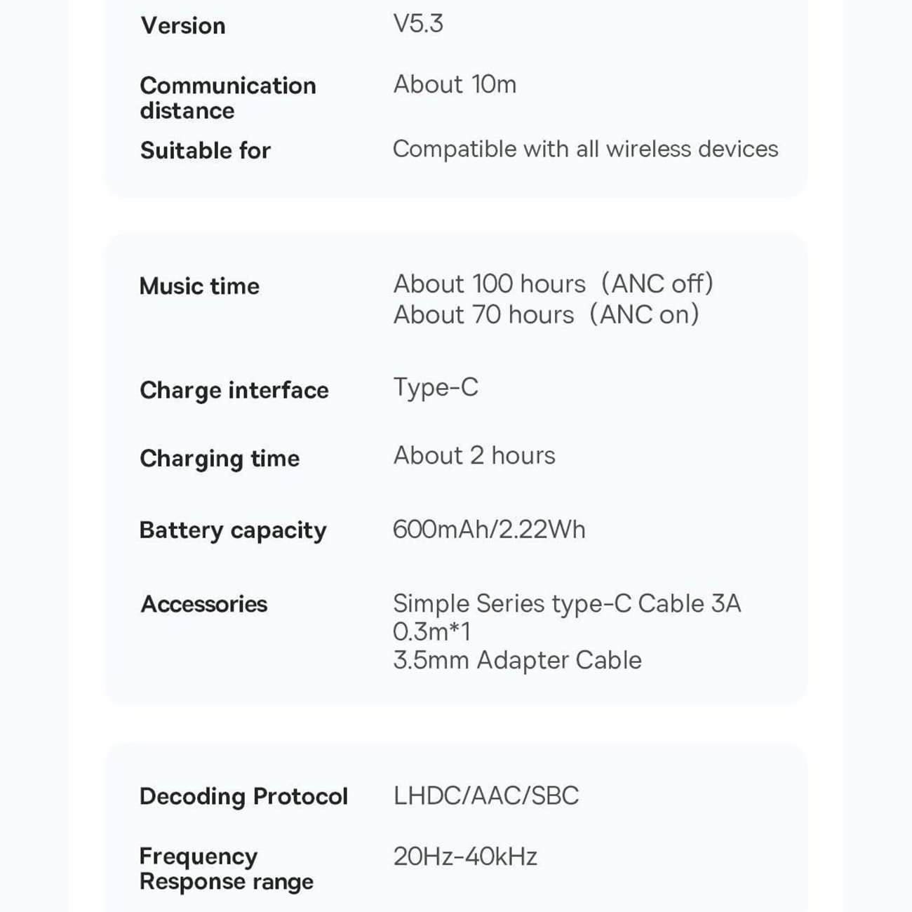 هدفون بلوتوثی 5.3 نویز کنسلینگ فعال بیسوس Baseus Bowie H1i