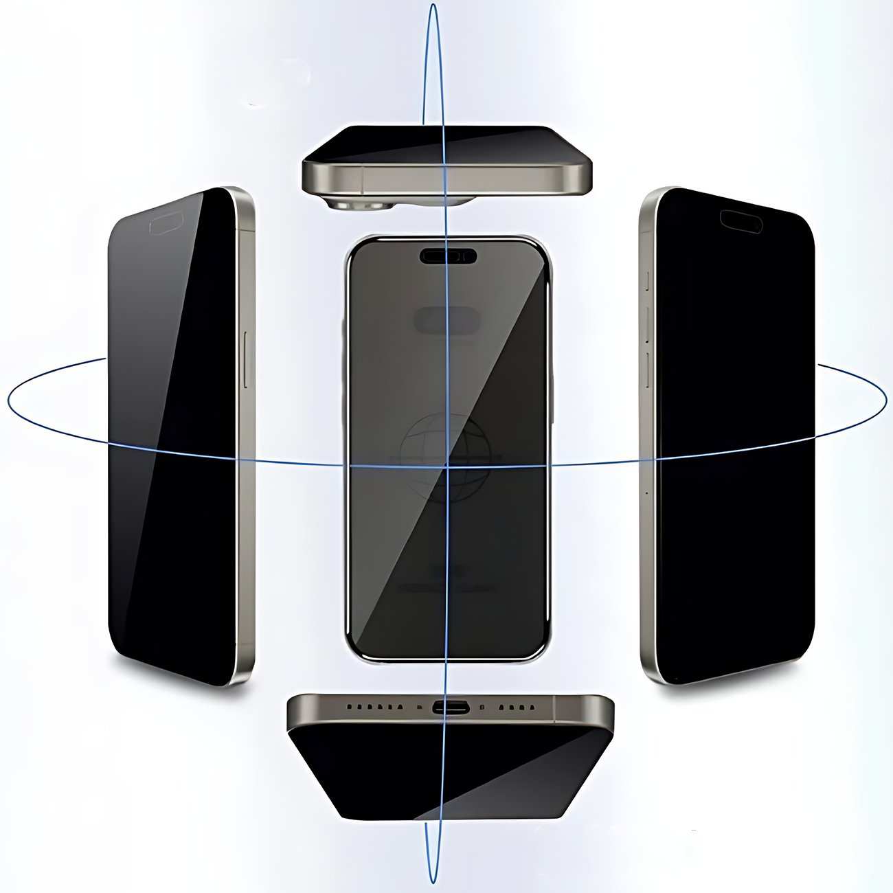 گلس پرایوسی 360 درجه آیفون 17 پرو کوزوم KUZOOM ANTI-PEEPING