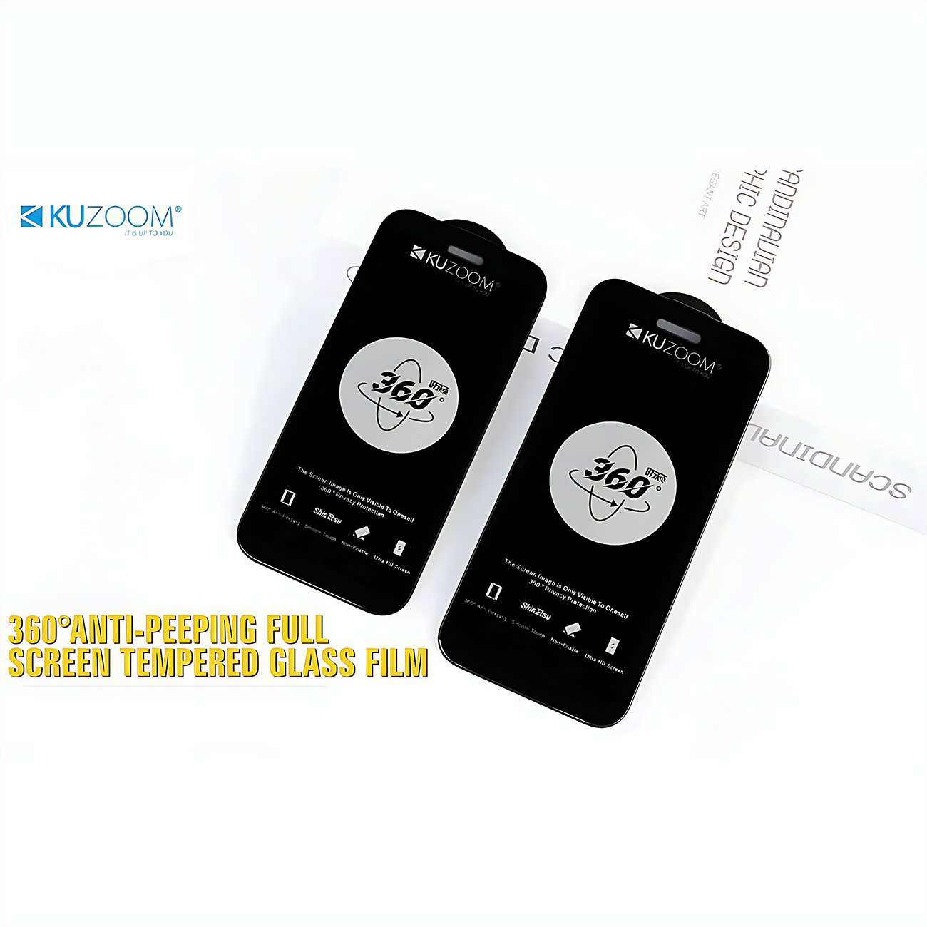 گلس پرایوسی 360 درجه آیفون 17 پرو کوزوم KUZOOM ANTI-PEEPING