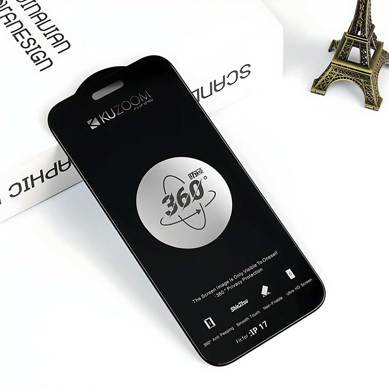 گلس پرایوسی 360 درجه آیفون 17 پرو کوزوم KUZOOM ANTI-PEEPING