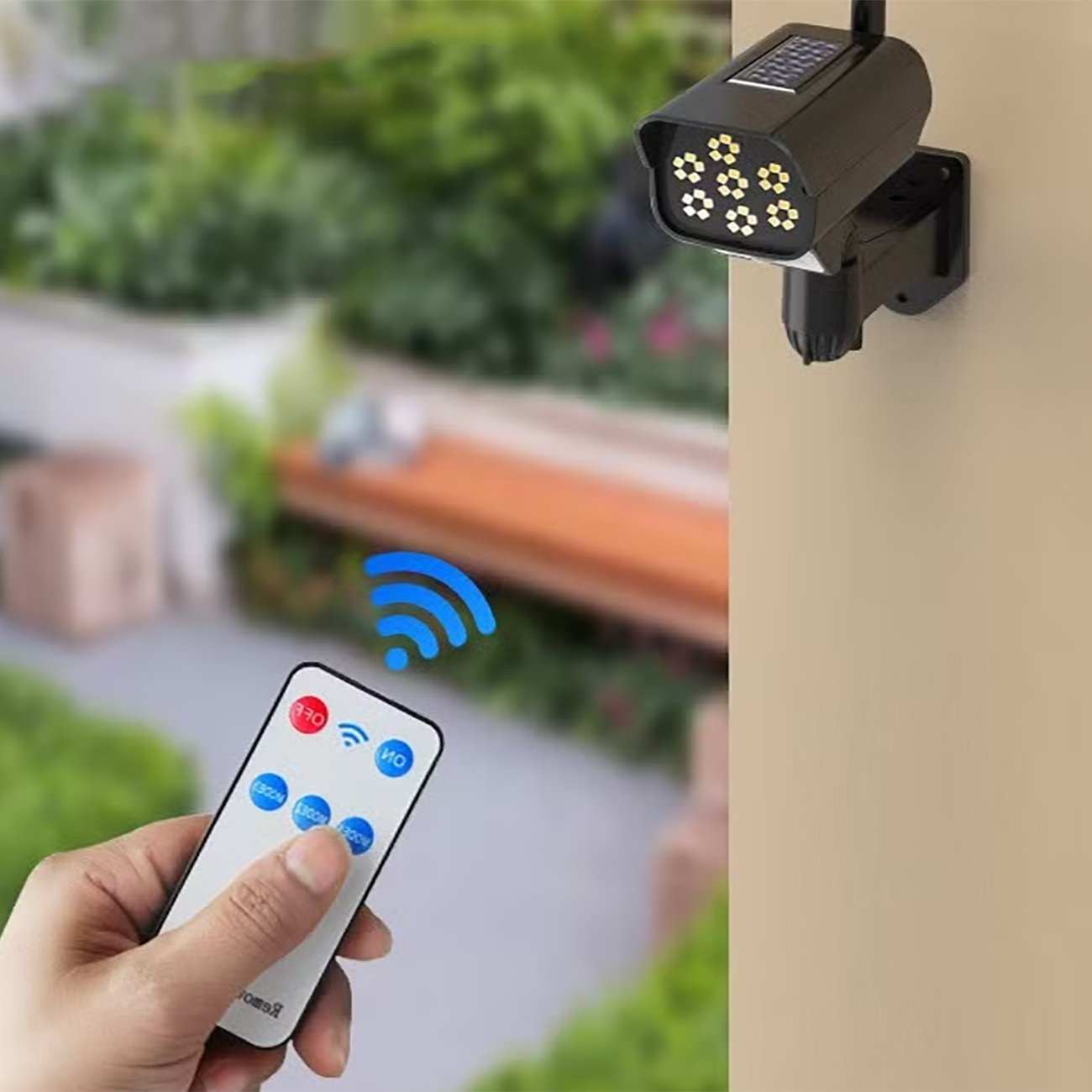 چراغ شارژی هوشمند سنسور حرکتی خورشیدی ضدآب اسمایلینگ شارک SMILING SHARK HS-V79 طرح دوربین مداربسته