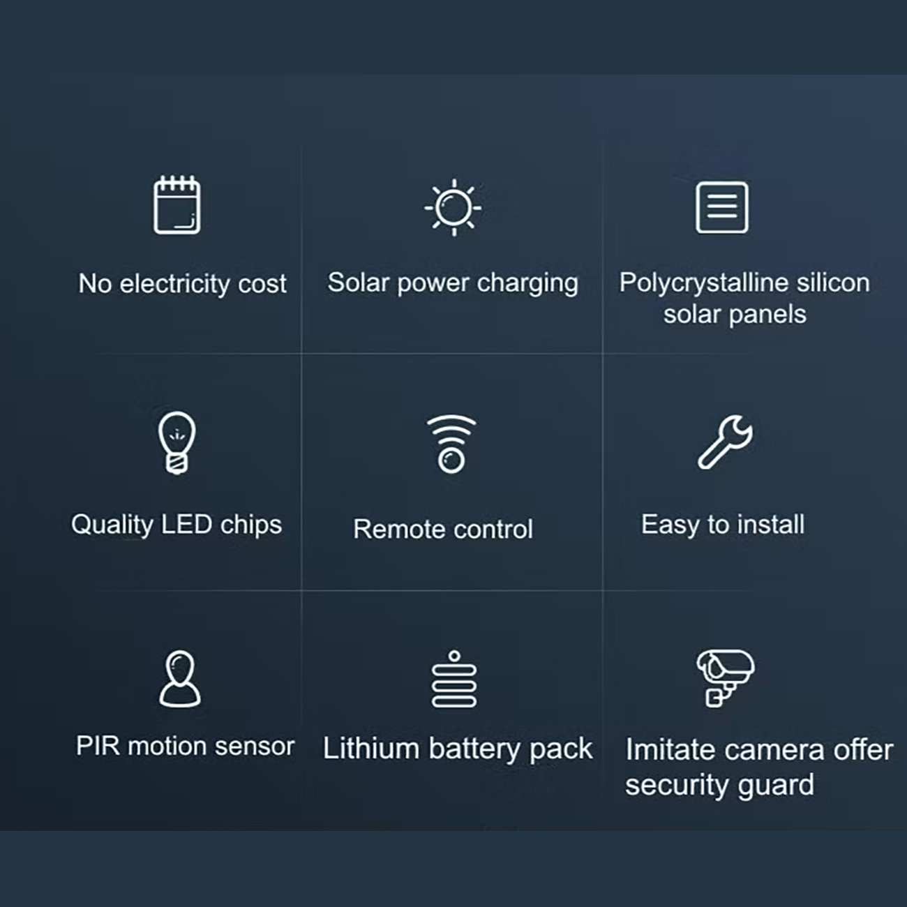 چراغ شارژی هوشمند سنسور حرکتی خورشیدی ضدآب اسمایلینگ شارک SMILING SHARK HS-V79 طرح دوربین مداربسته