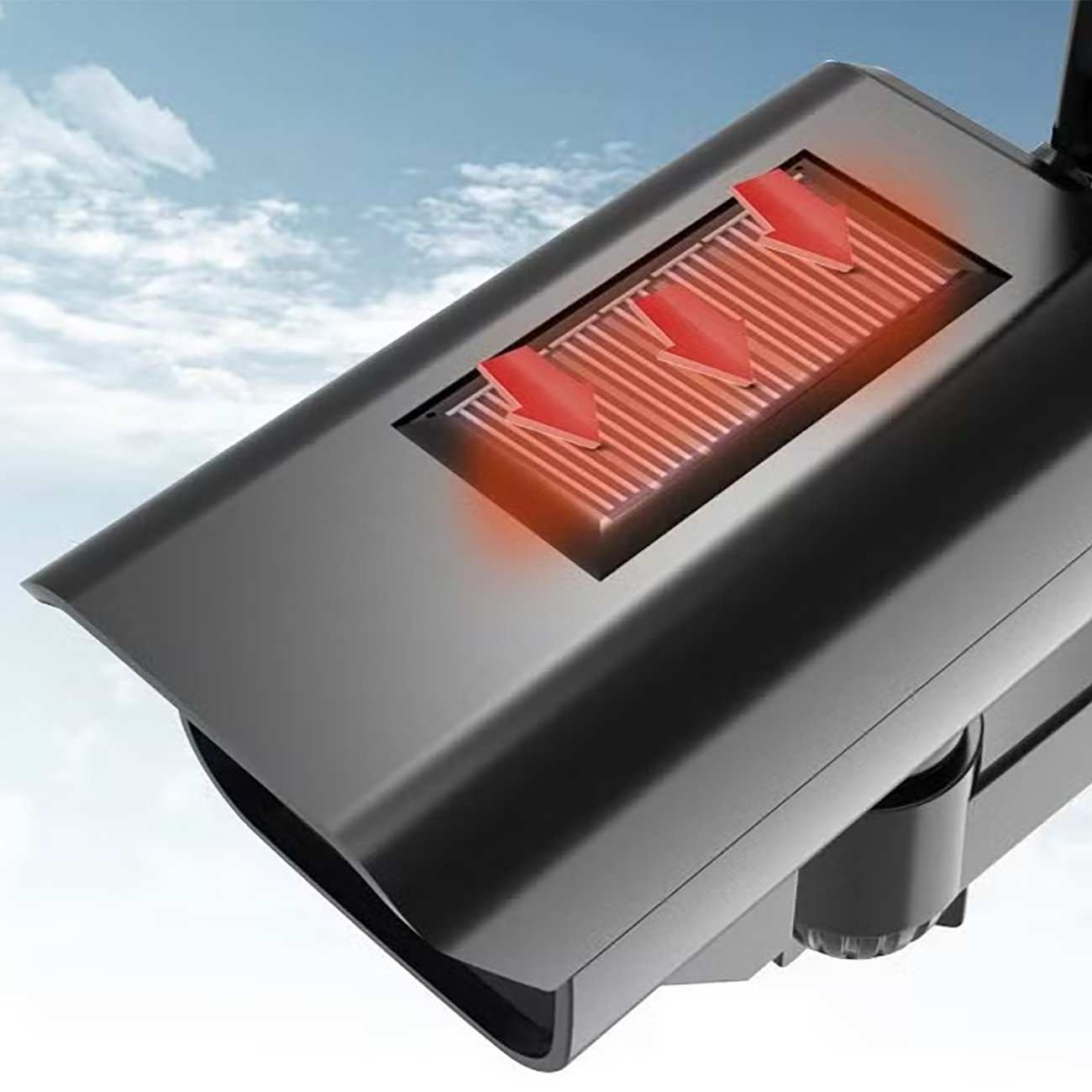 چراغ شارژی هوشمند سنسور حرکتی خورشیدی ضدآب اسمایلینگ شارک SMILING SHARK HS-V79 طرح دوربین مداربسته